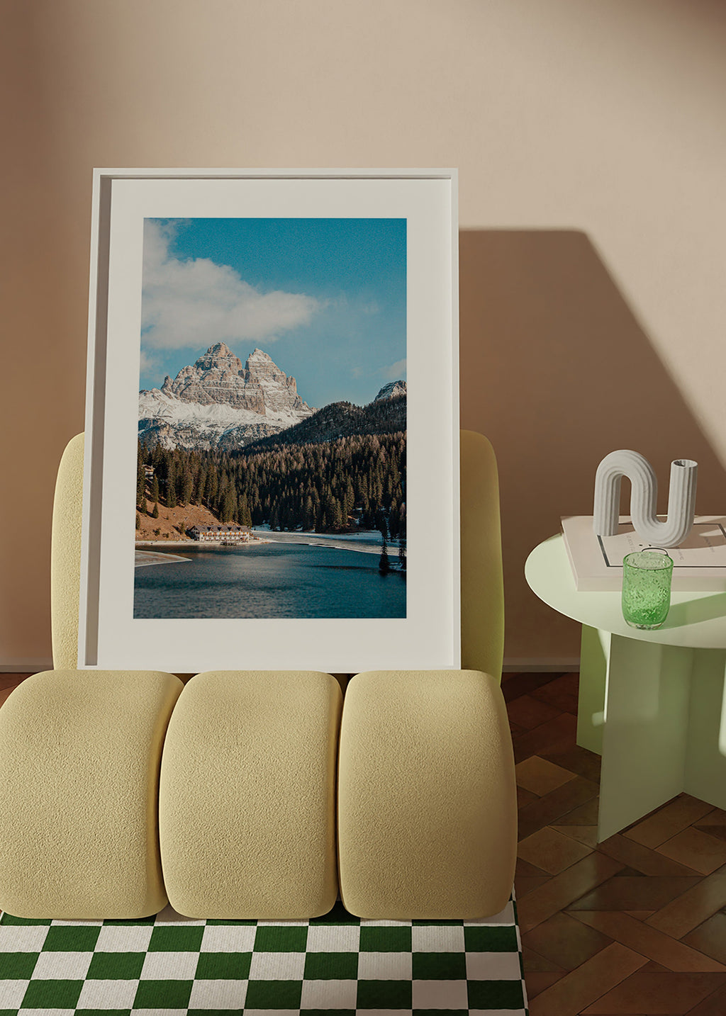 Cuadro de paisaje: lago y picos nevados – Product3