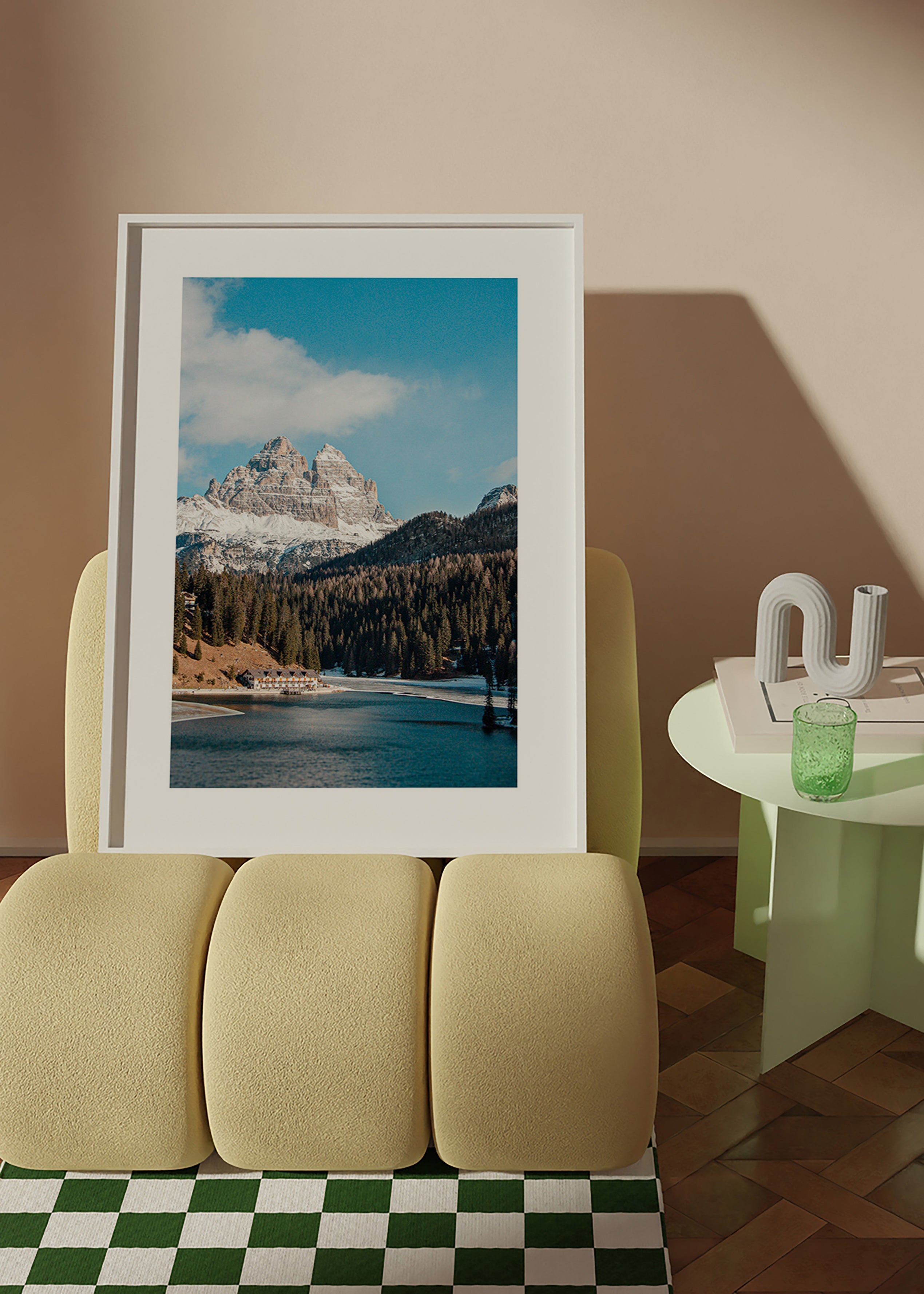 Cuadro de paisaje: lago y picos nevados – Product3