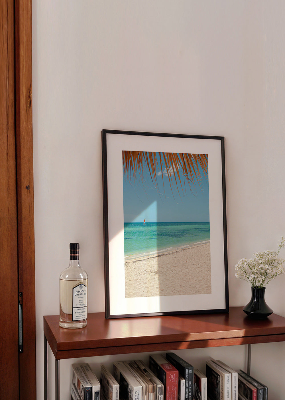 Cuadro de paisaje: playa caribeña con palmera – Product3