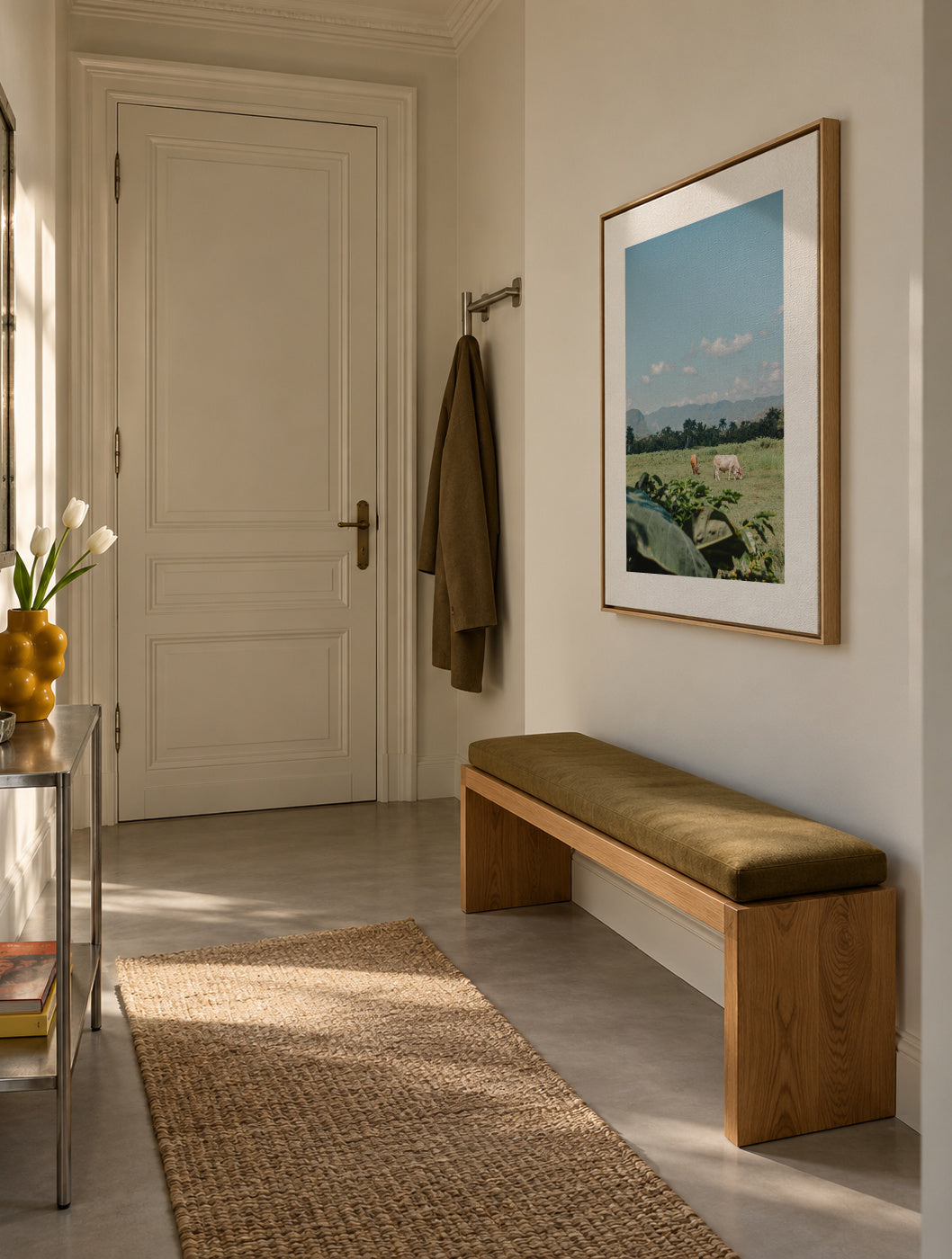 Open Fields - Framed canvas in an interior