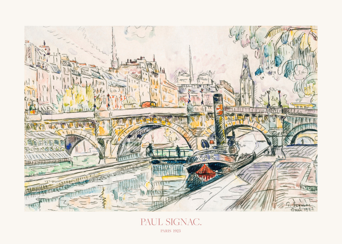 Tugboat At the Pont Neuf - Unframed art print