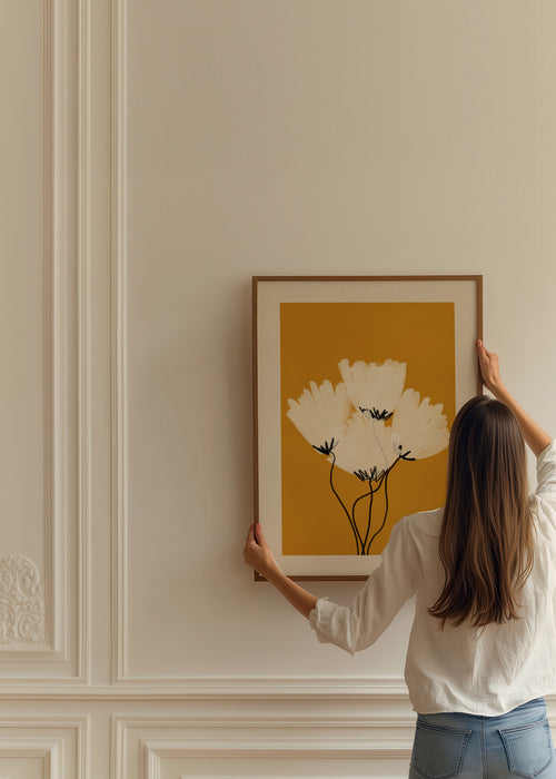 Wild Meadow Song I - Framed poster in an interior