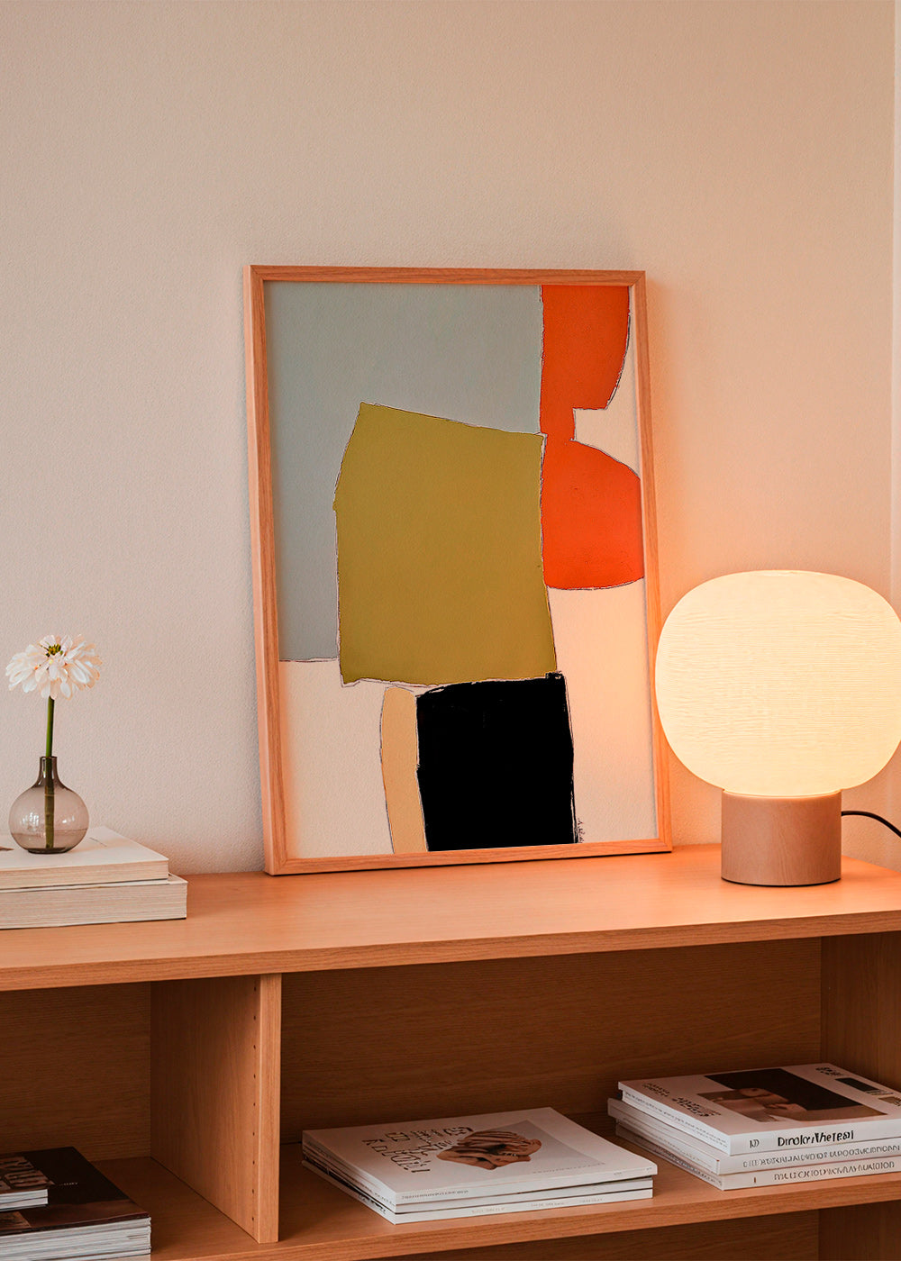 Cuadro abstracto con bloques orgánicos – Product2