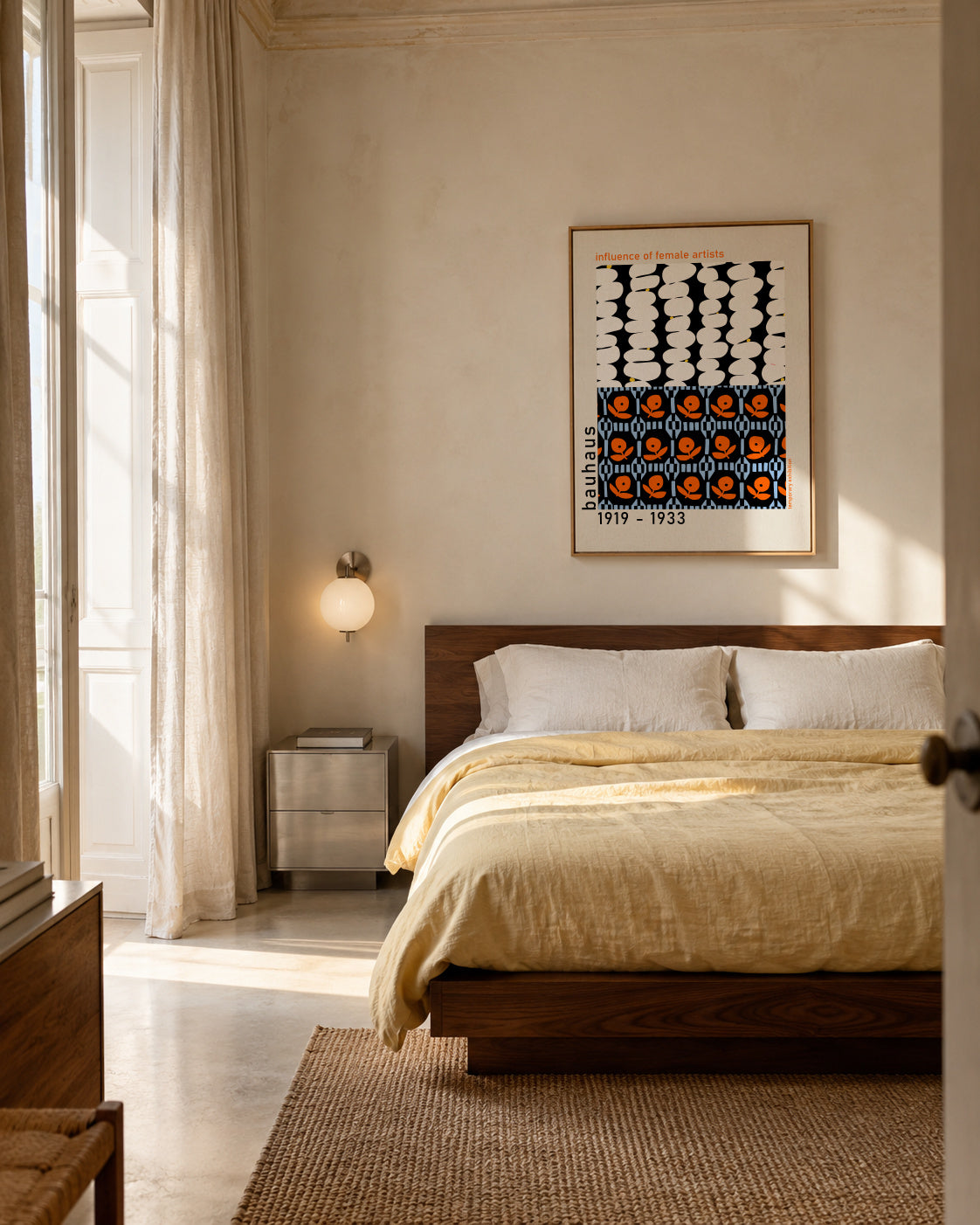Bauhaus Female Artists - Framed canvas in an interior