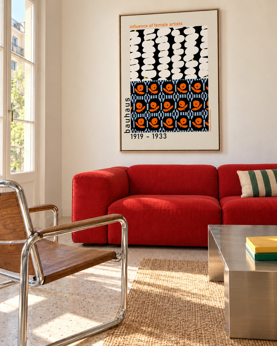 Bauhaus Female Artists - Framed canvas in an interior