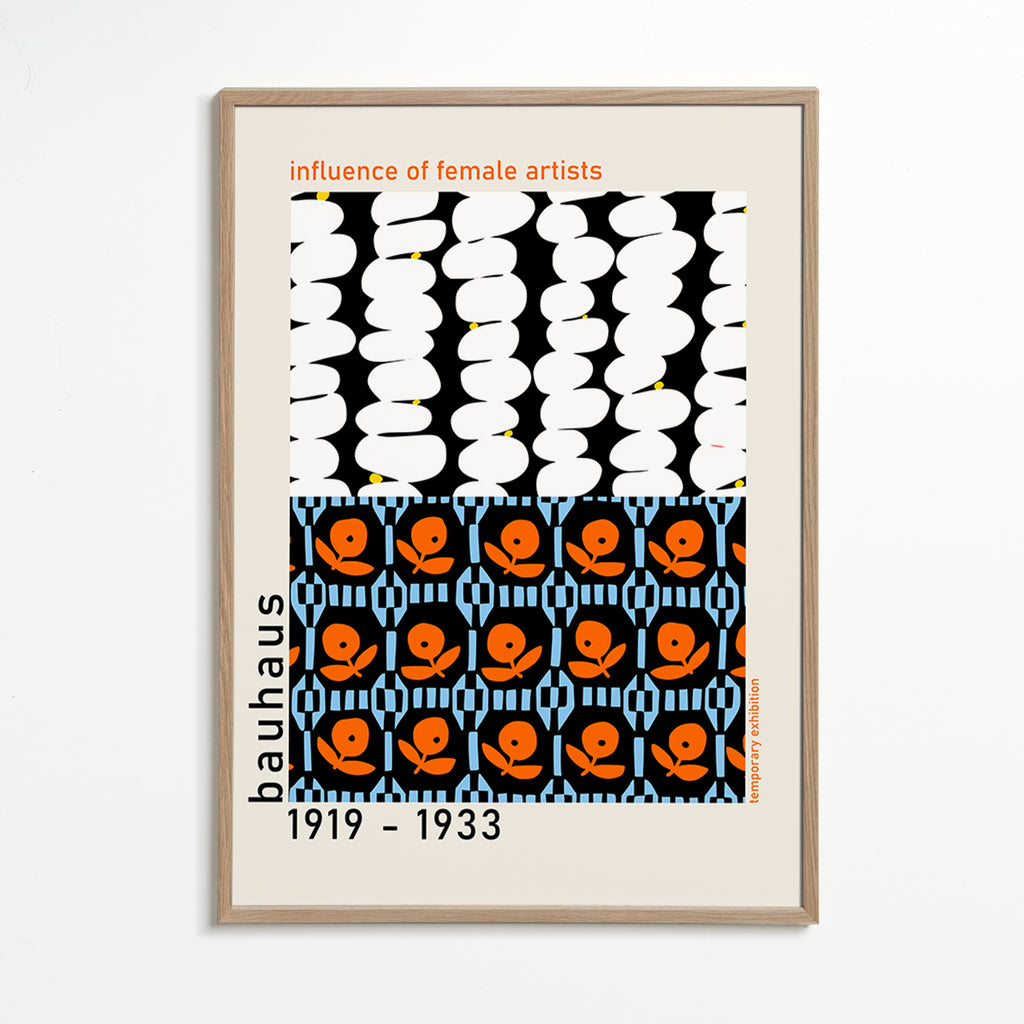 Cuadro vintage Bauhaus con patrones geométricos – Oak Frame
