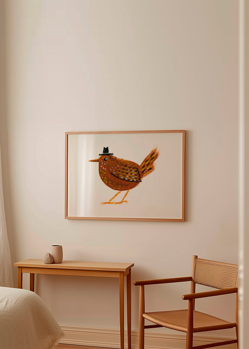 Cuadro pájaro con sombrero vaquero – Product2