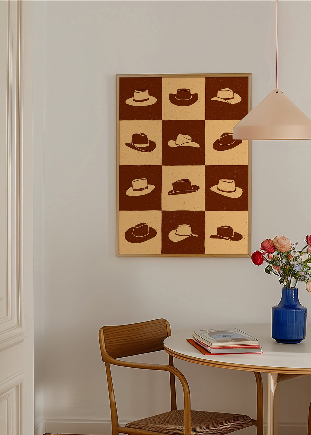 Ilustración de sombreros vaqueros en tablero – Product2