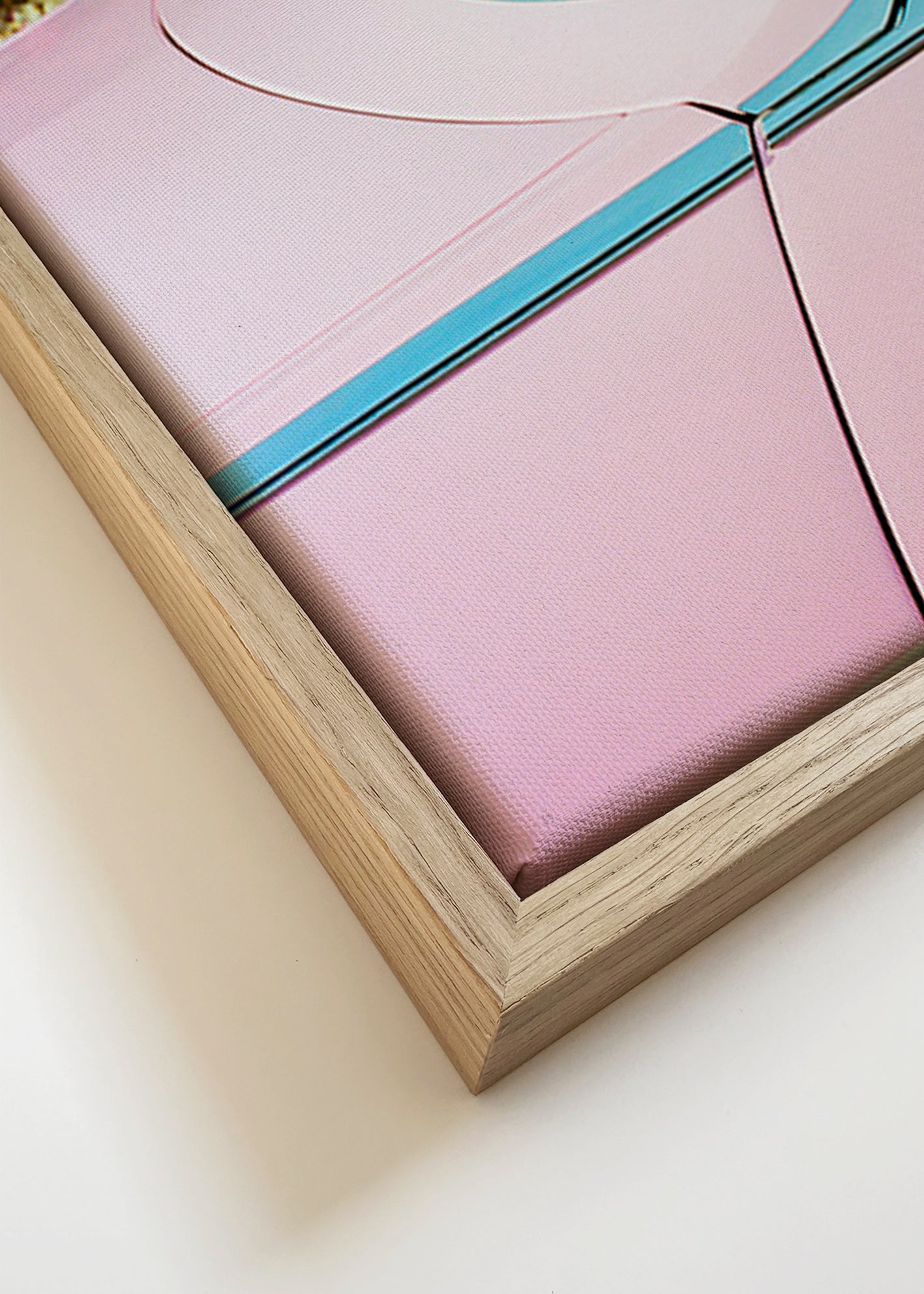 Cuadro vintage coche convertible rosa – Canvas detail