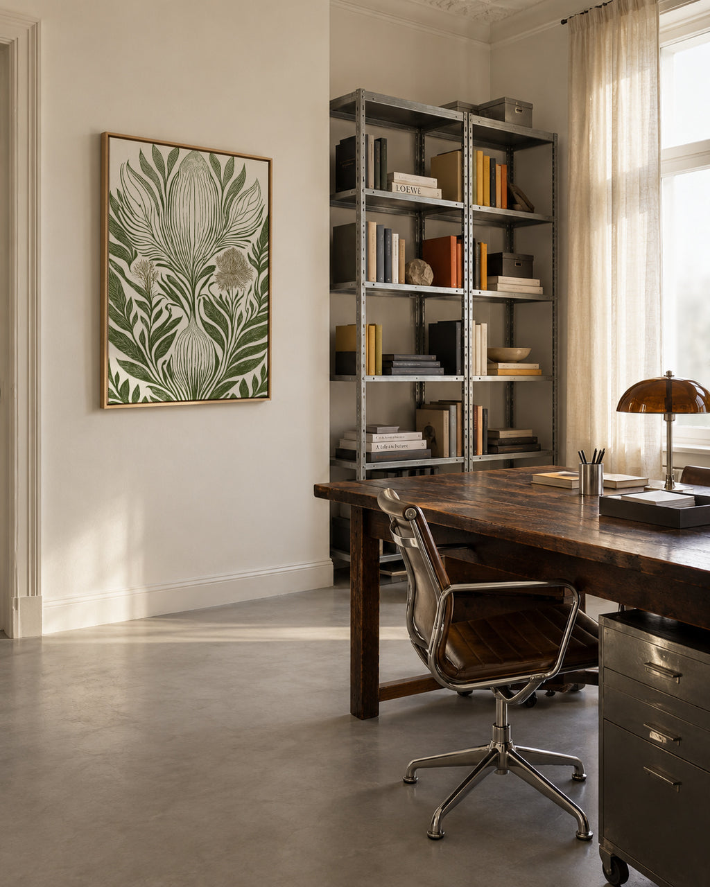 Nouveau Nature - Framed canvas in an interior