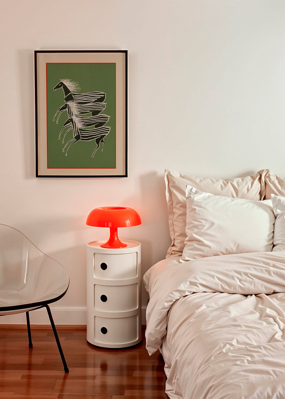 Cuadro caballo rayado en composición apilada – Product1