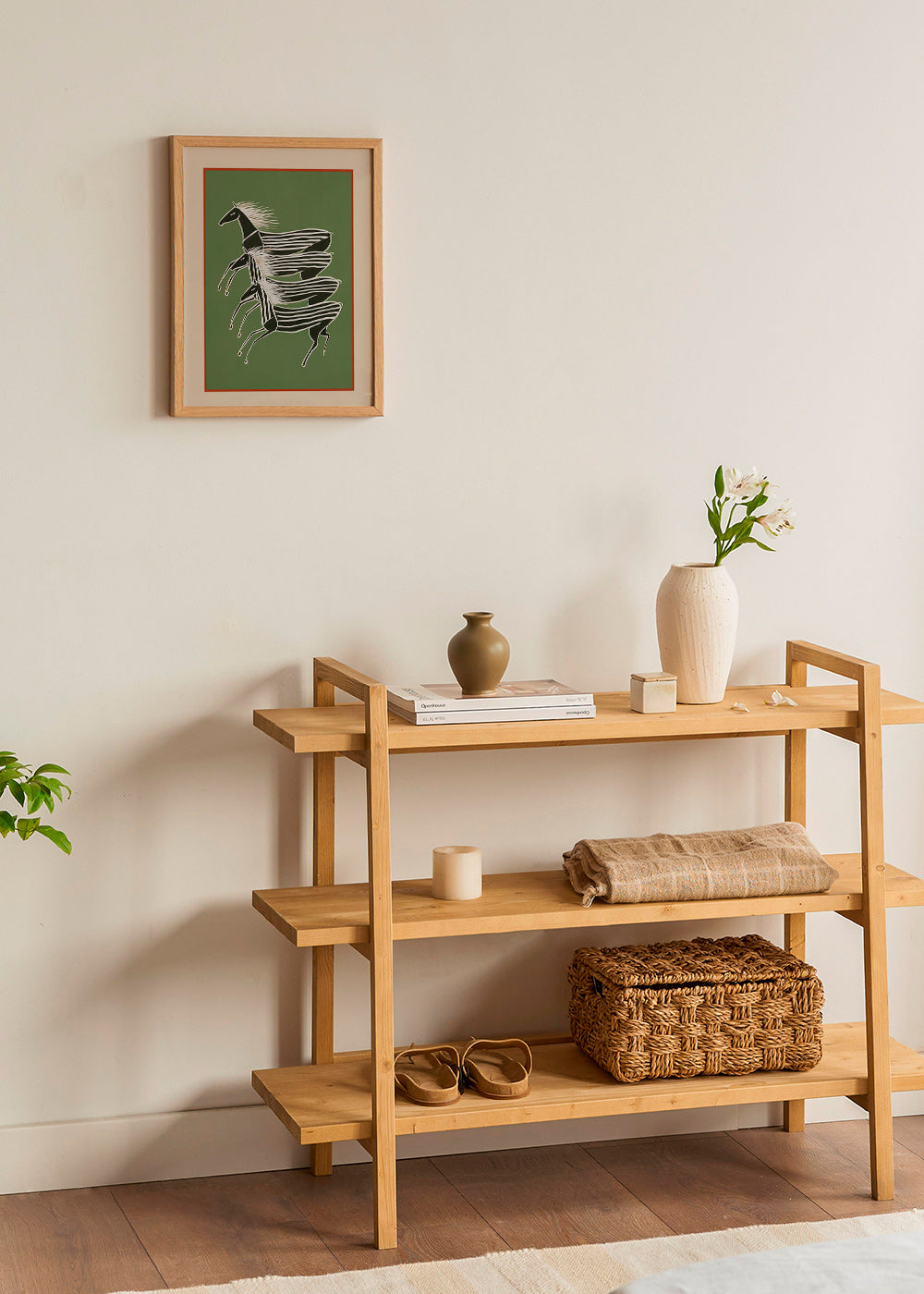 Cuadro caballo rayado en composición apilada – Product2