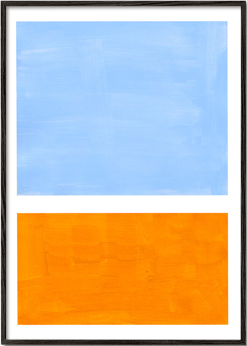 Cuadro abstracto con bloques de color – Black Frame