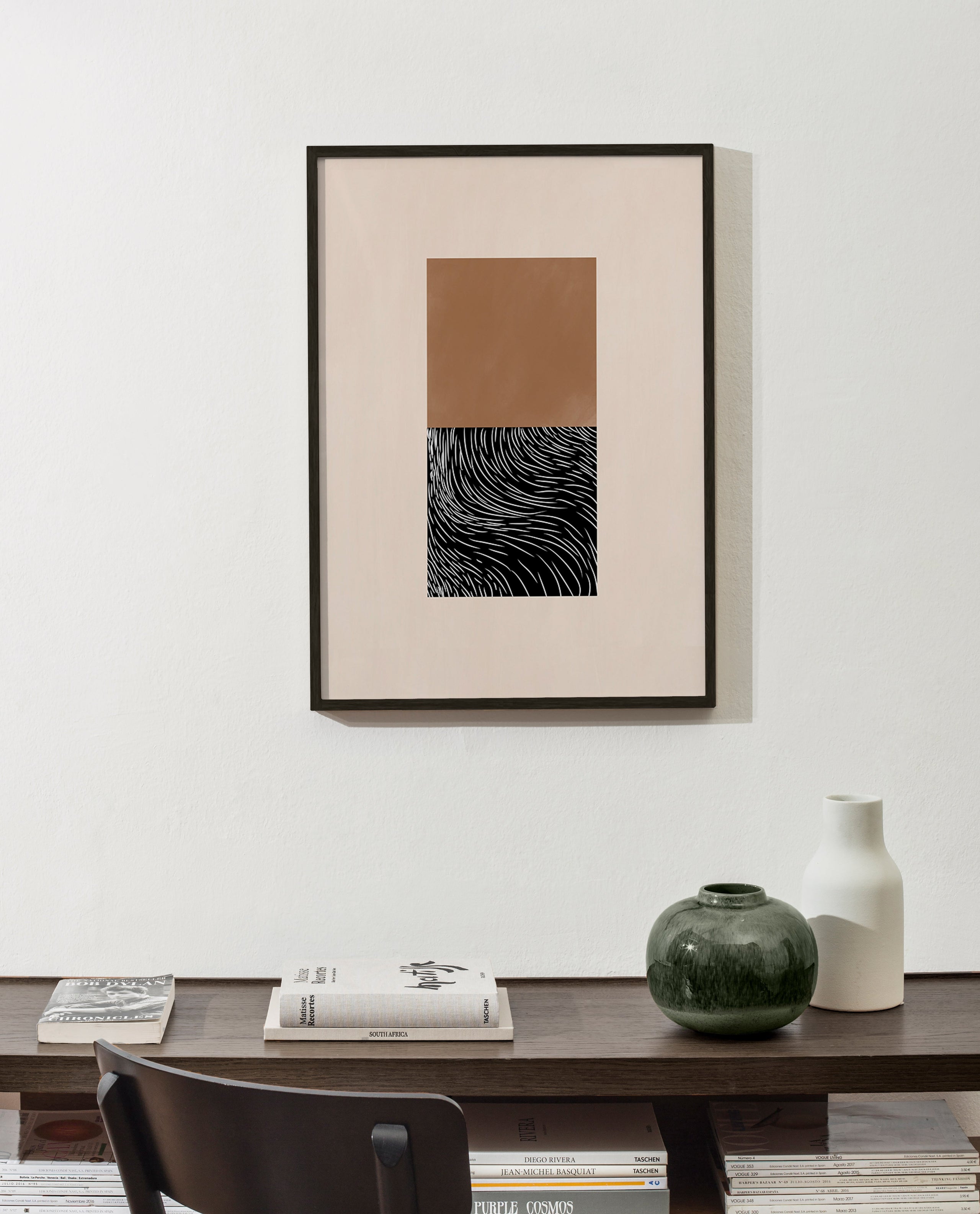 Cuadro geométrico con dos bloques texturizados – Product3