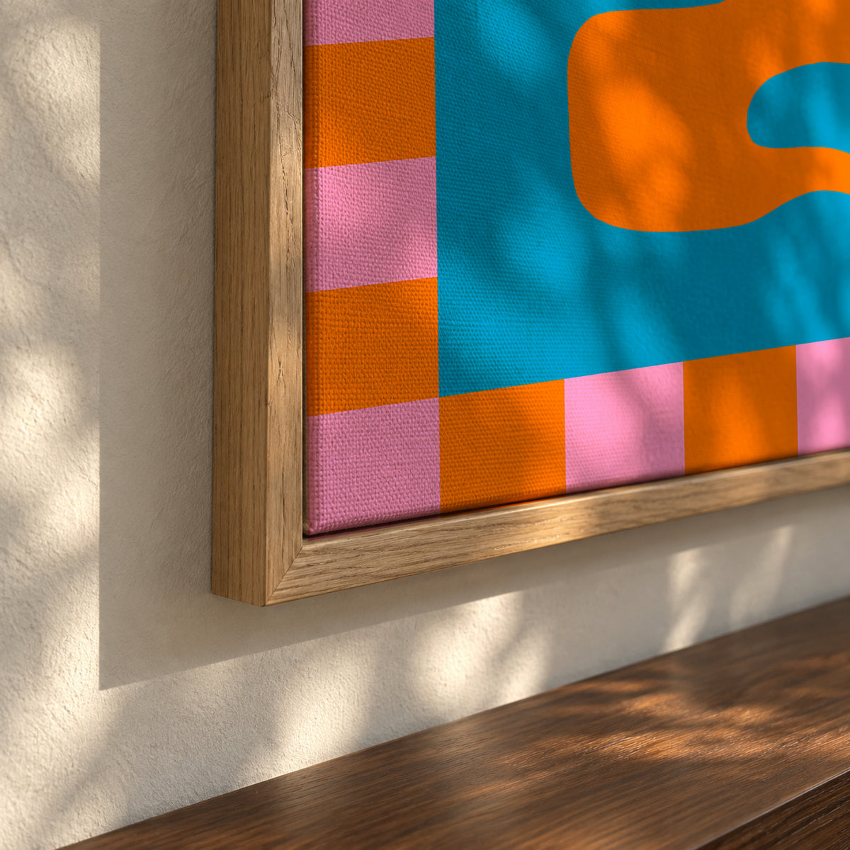 Sun Playful Gaze - Framed canvas detail