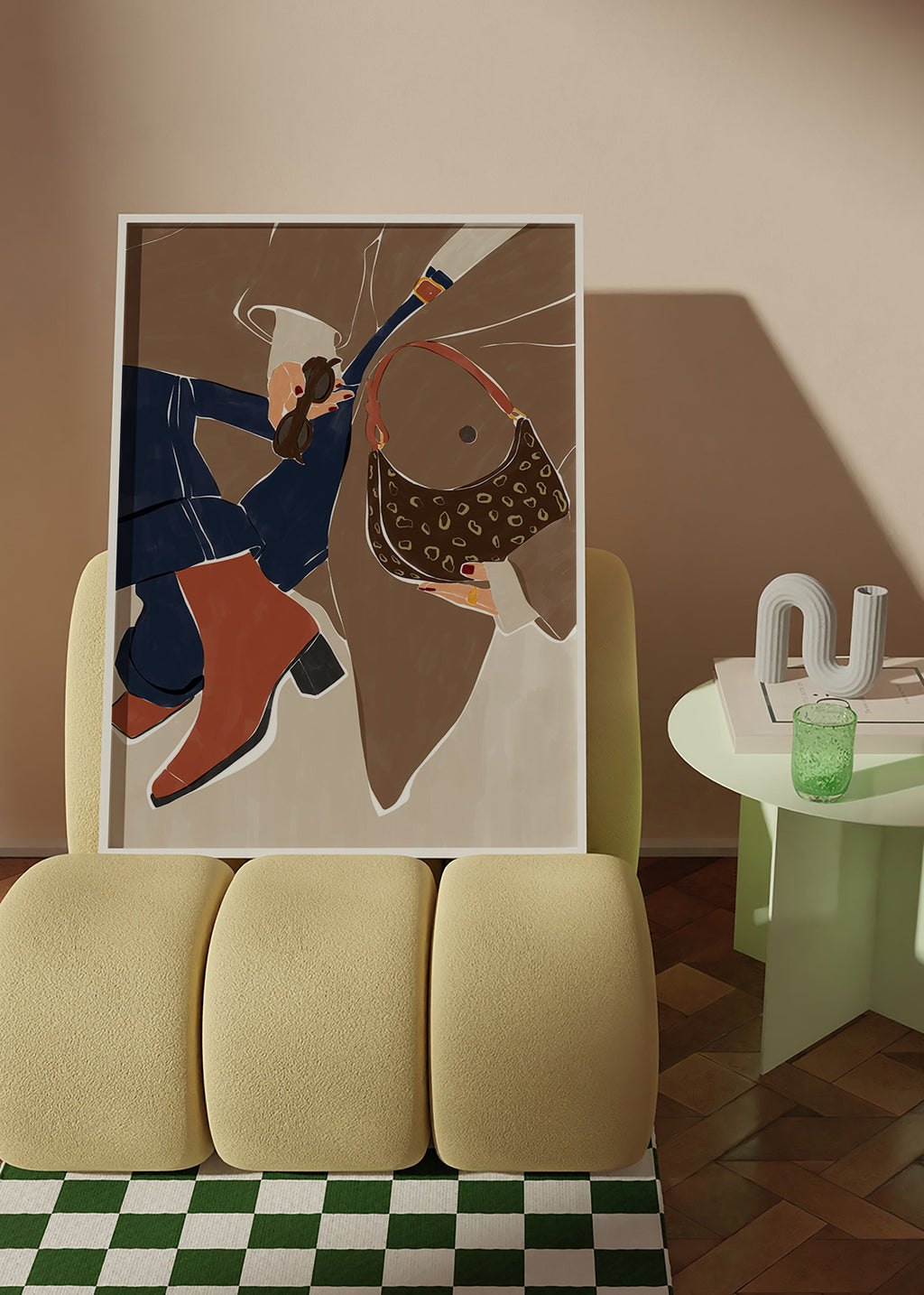 Ilustración de moda con bolso y botas – Product3