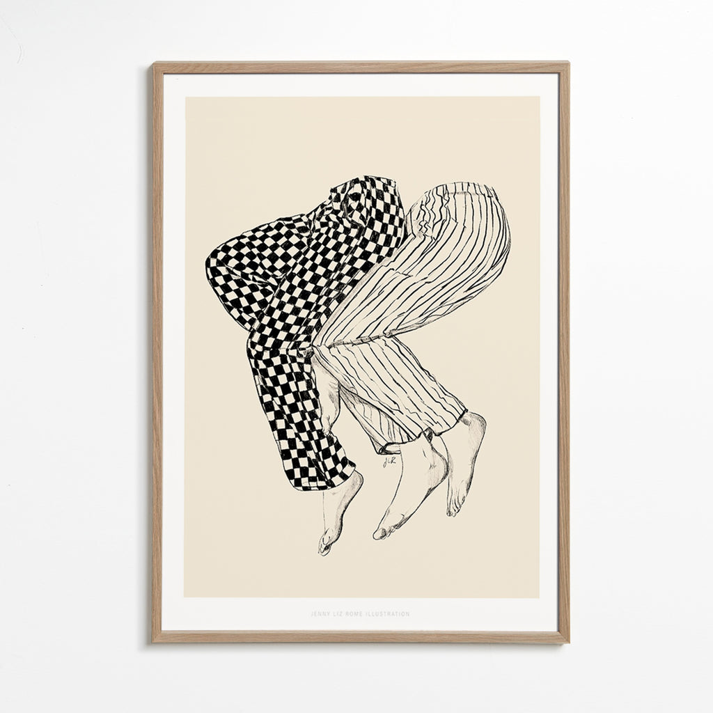 Ilustración de piernas entrelazadas – Oak Frame