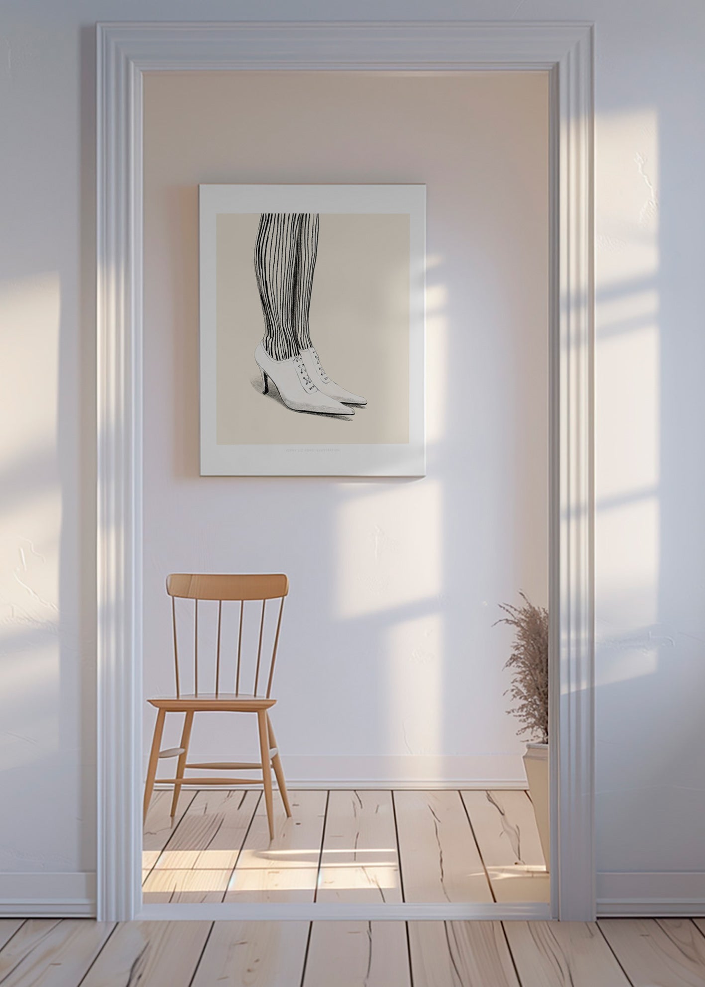 Ilustración botas rayadas vintage – Canvas