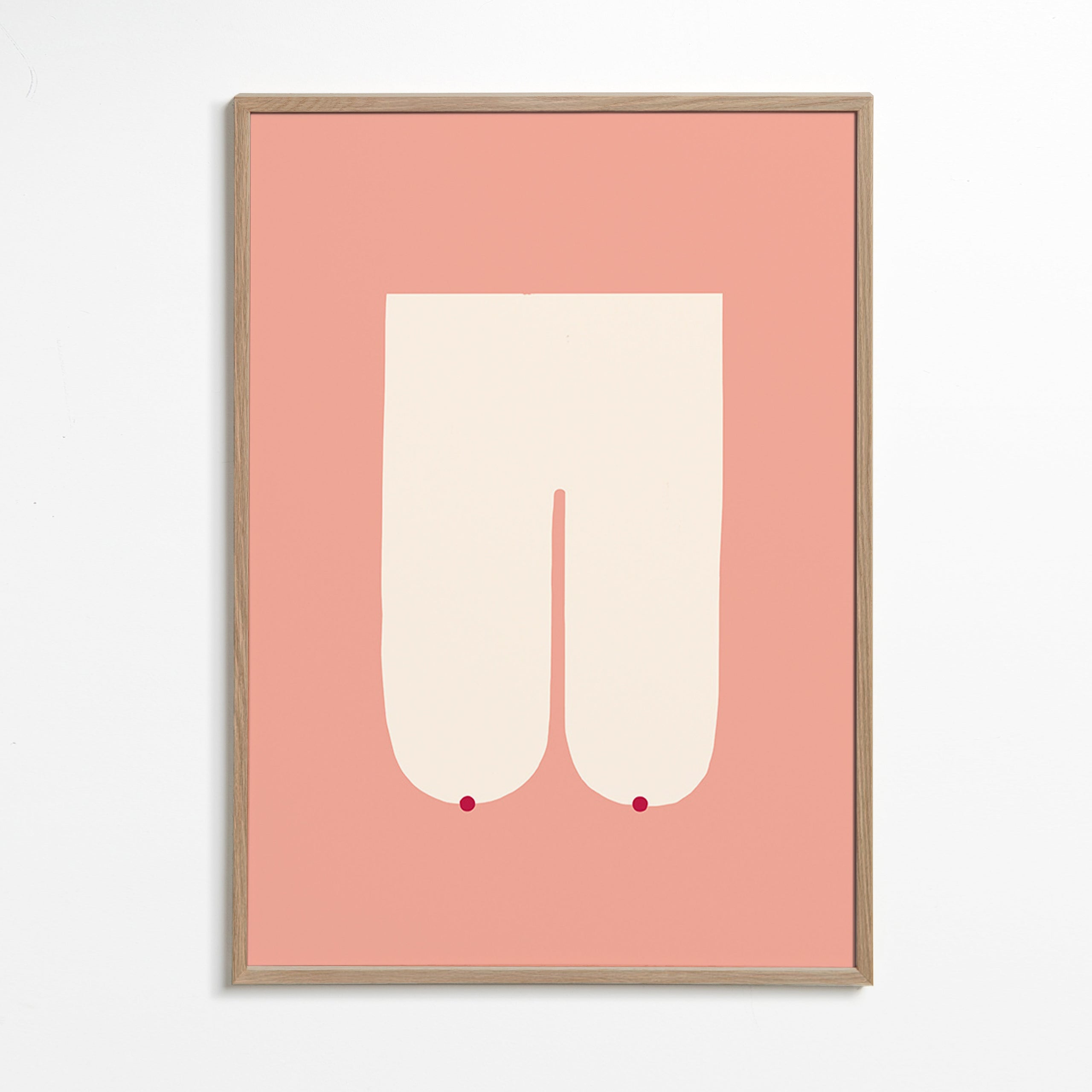 Ilustración femenina minimalista en rosa – Oak Frame
