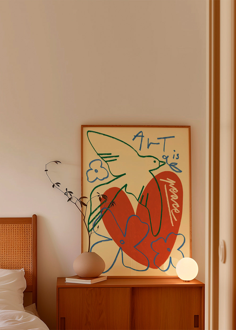 Ilustración de paloma y corazón trazos sueltos – Product3