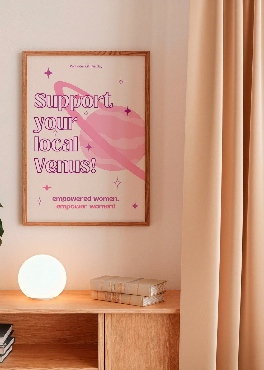 Ilustración tipográfica Venus rosa – Product2