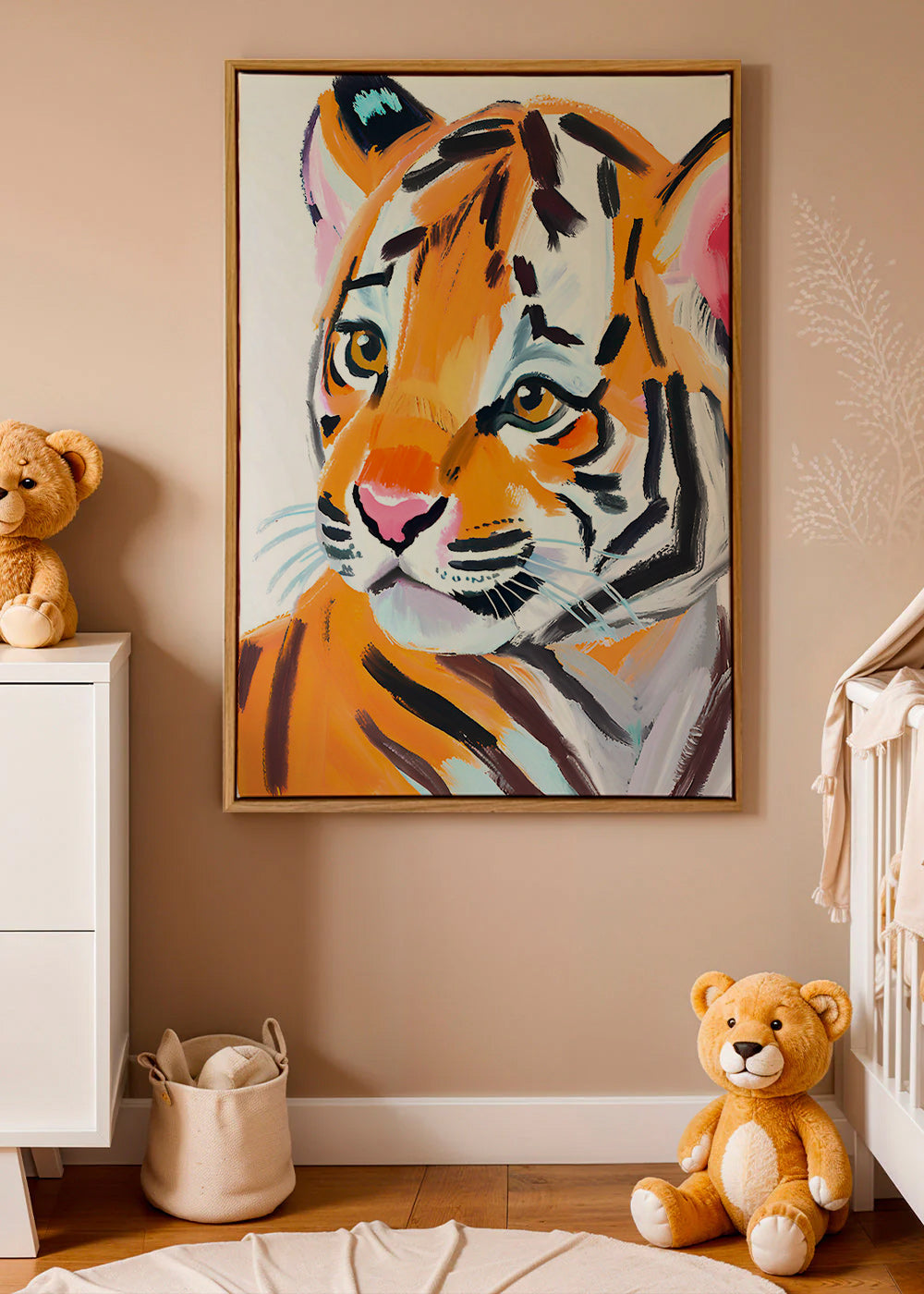 Cuadro tigre ilustrado en primer plano – Canvas1