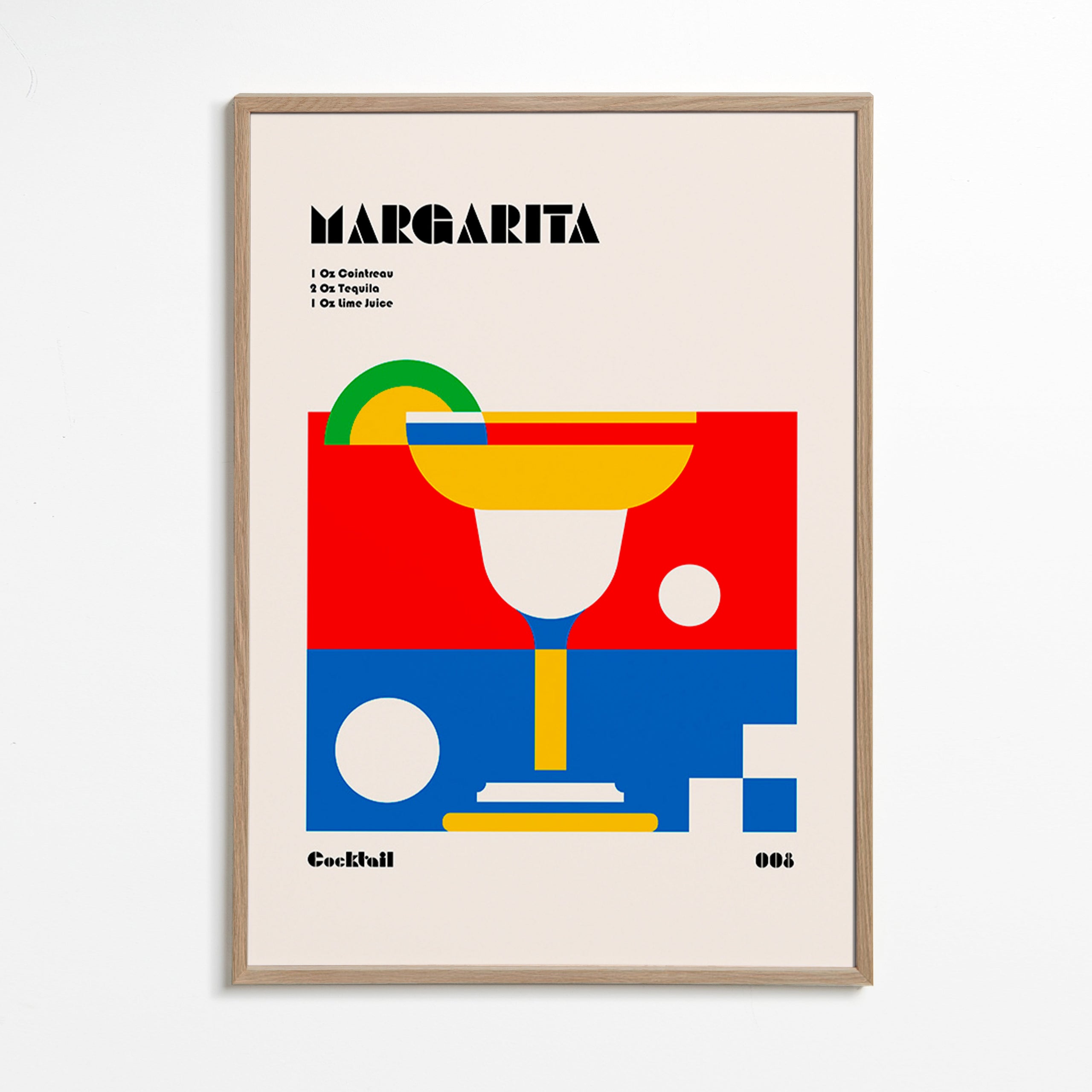 Cuadro de cocina Margarita estilo Bauhaus – Oak Frame