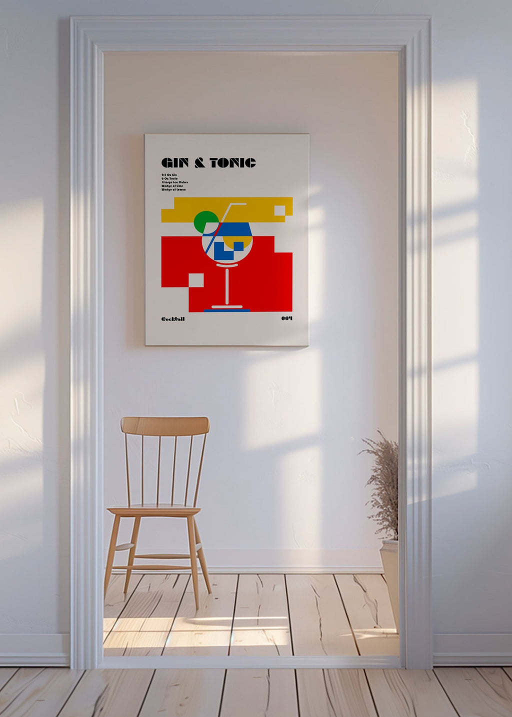 Cuadro de cocina Gin Tonic estilo Bauhaus – Canvas