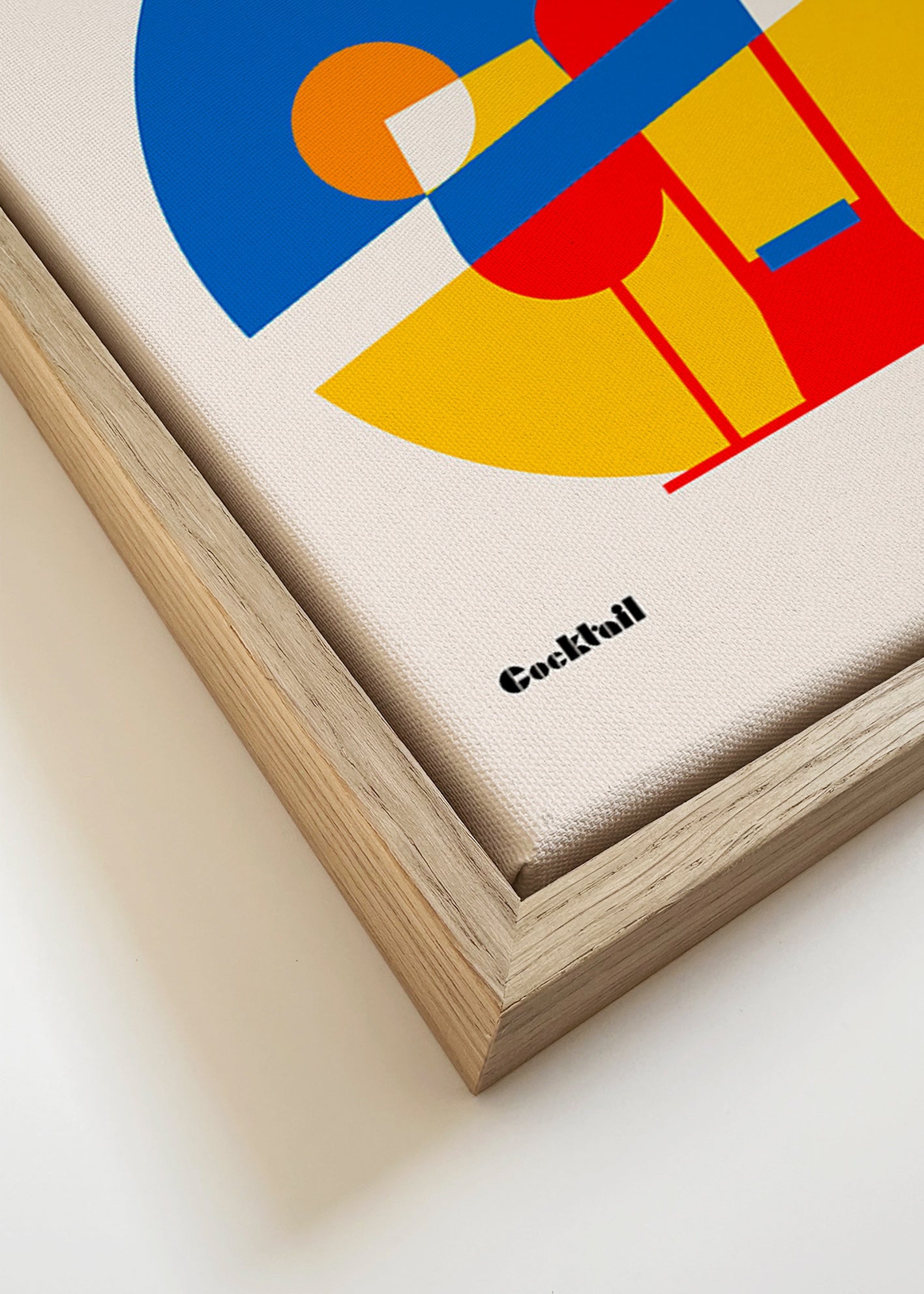 Cuadro de cocina Aperol Spritz geométrico – Canvas detail