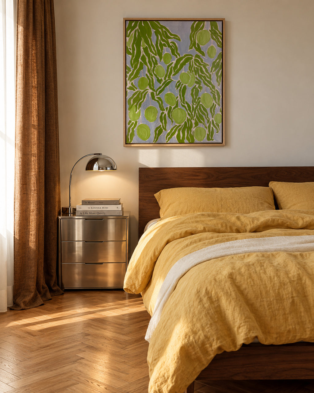 Raw Mango - Framed canvas in an interior