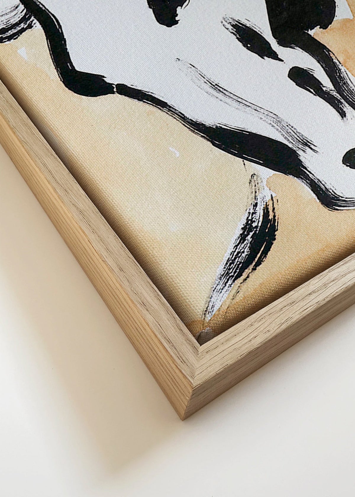 Cuadro de caballo en tinta gestual – Canvas detail