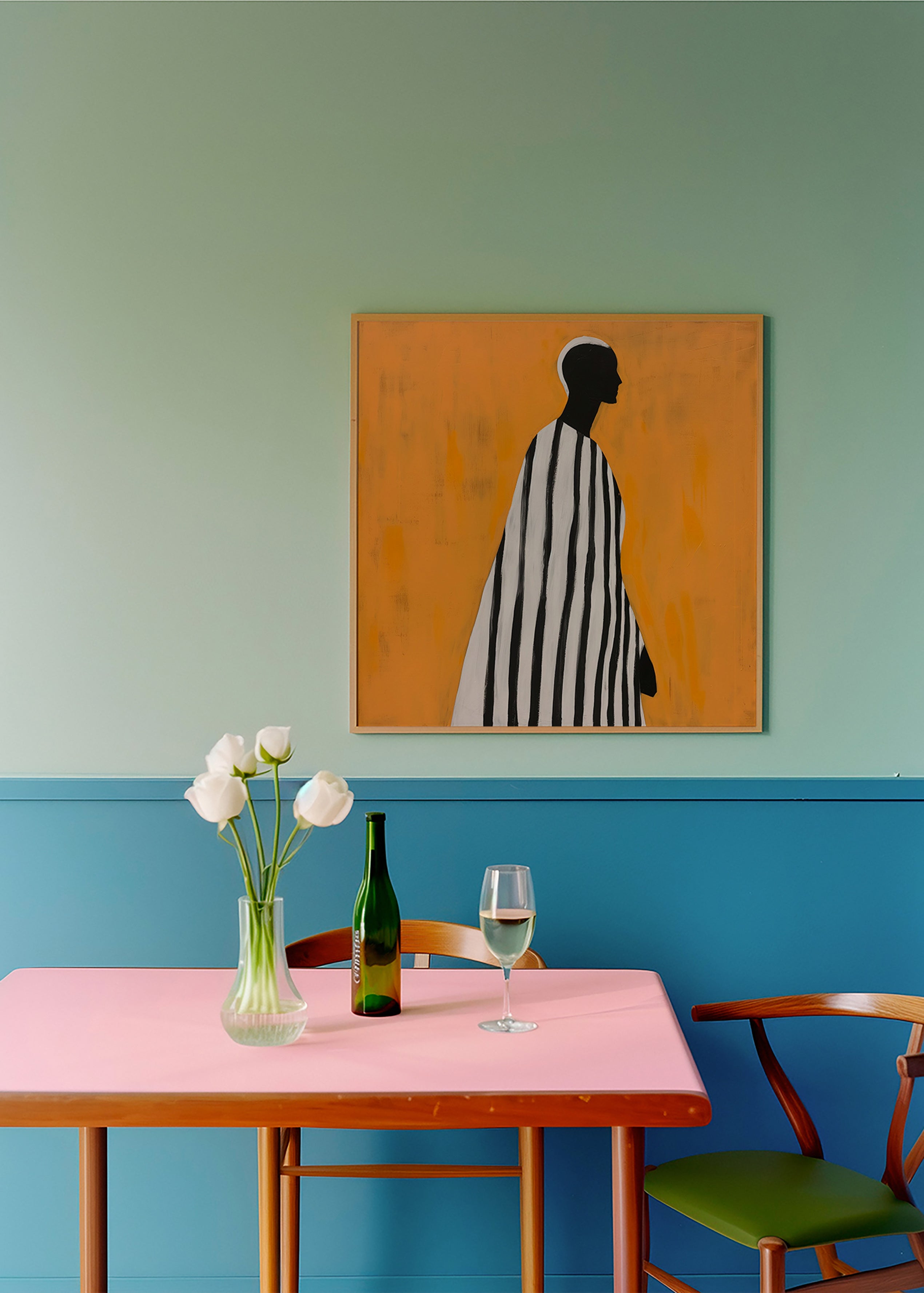 Cuadro abstracto de figura en perfil – Product1