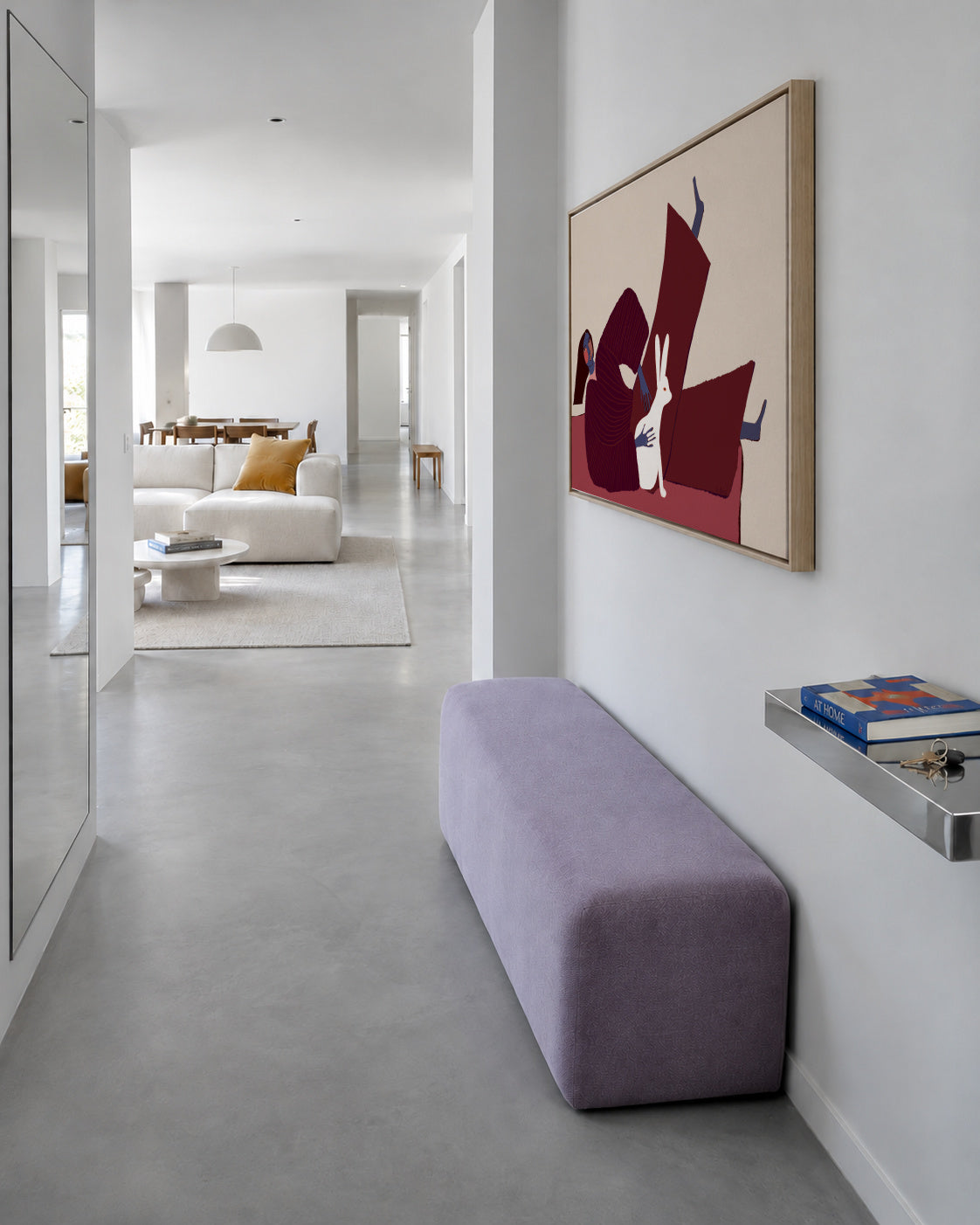 Rabbit lover - Framed canvas in an interior