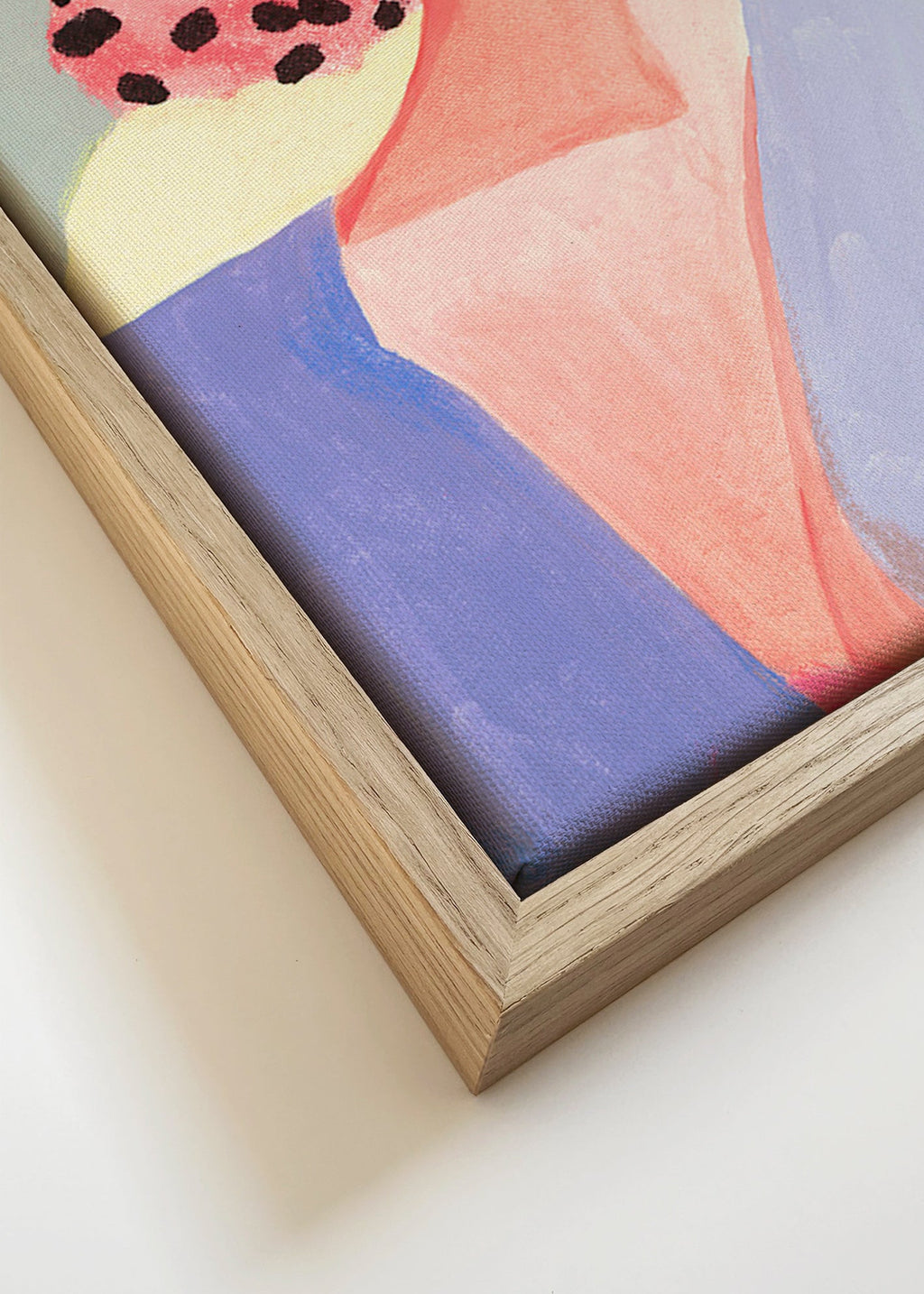 Ilustración femenina con labios rojos – Canvas detail