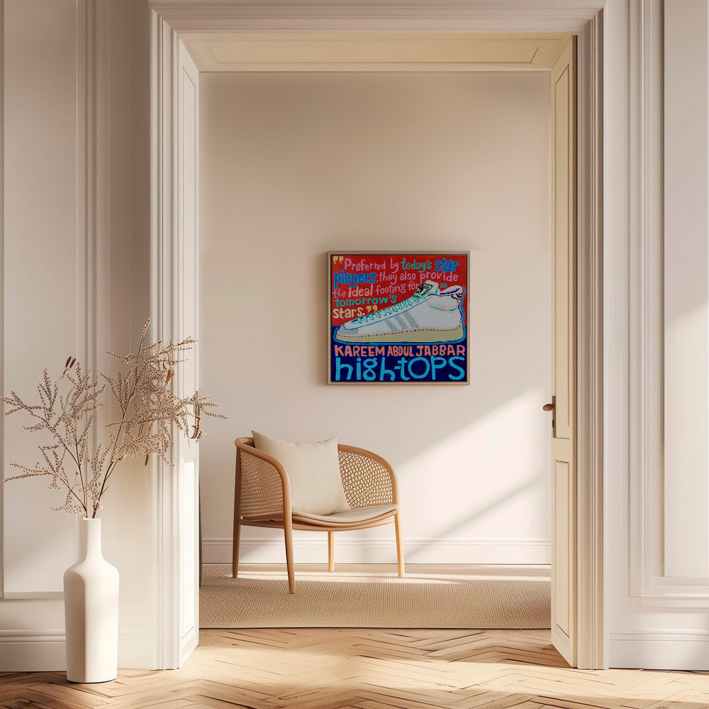 Cuadro deportivo High Tops con tipografía vintage – Canvas1