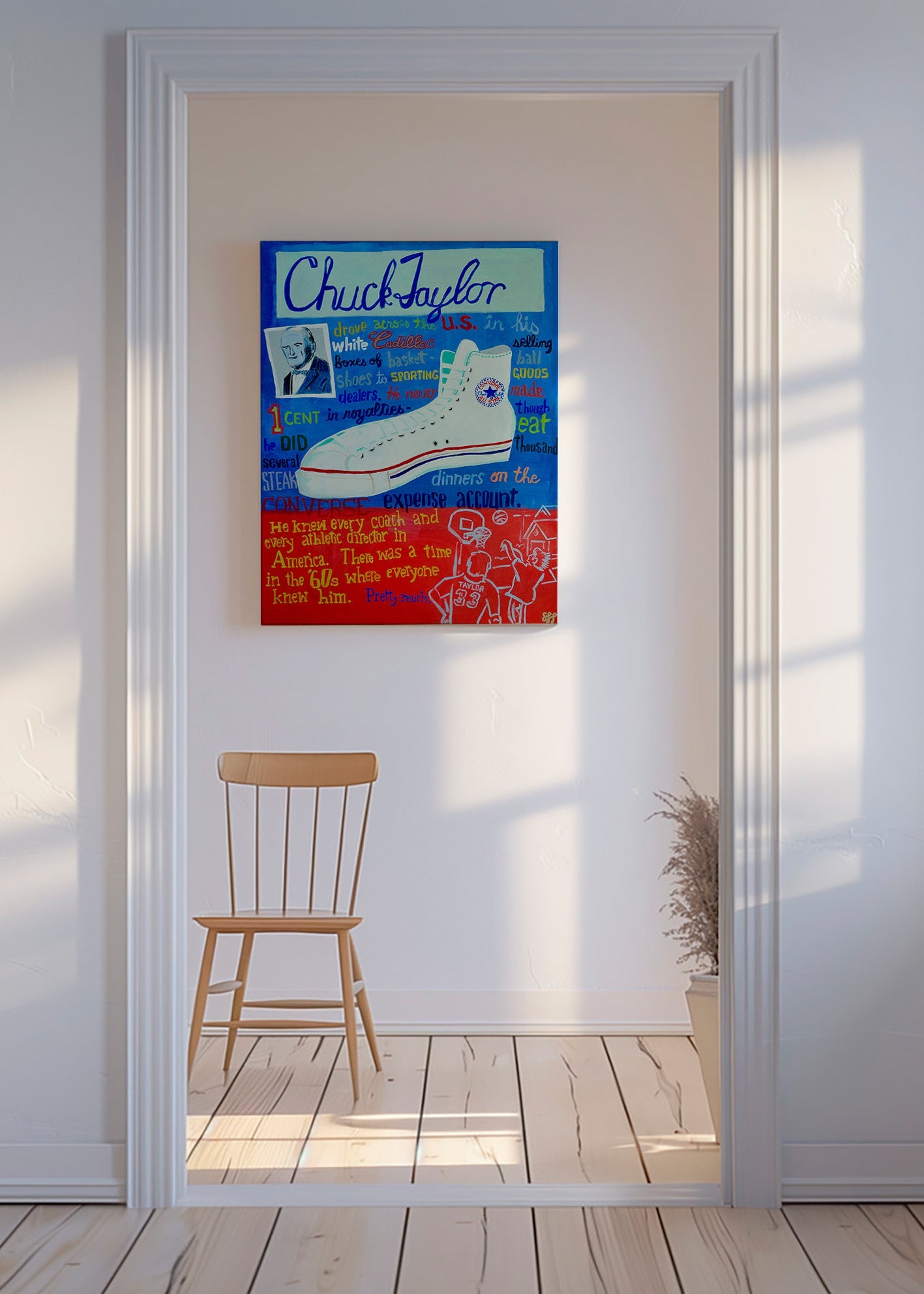 Cuadro deportivo Chuck Taylor zapatilla retro – Canvas