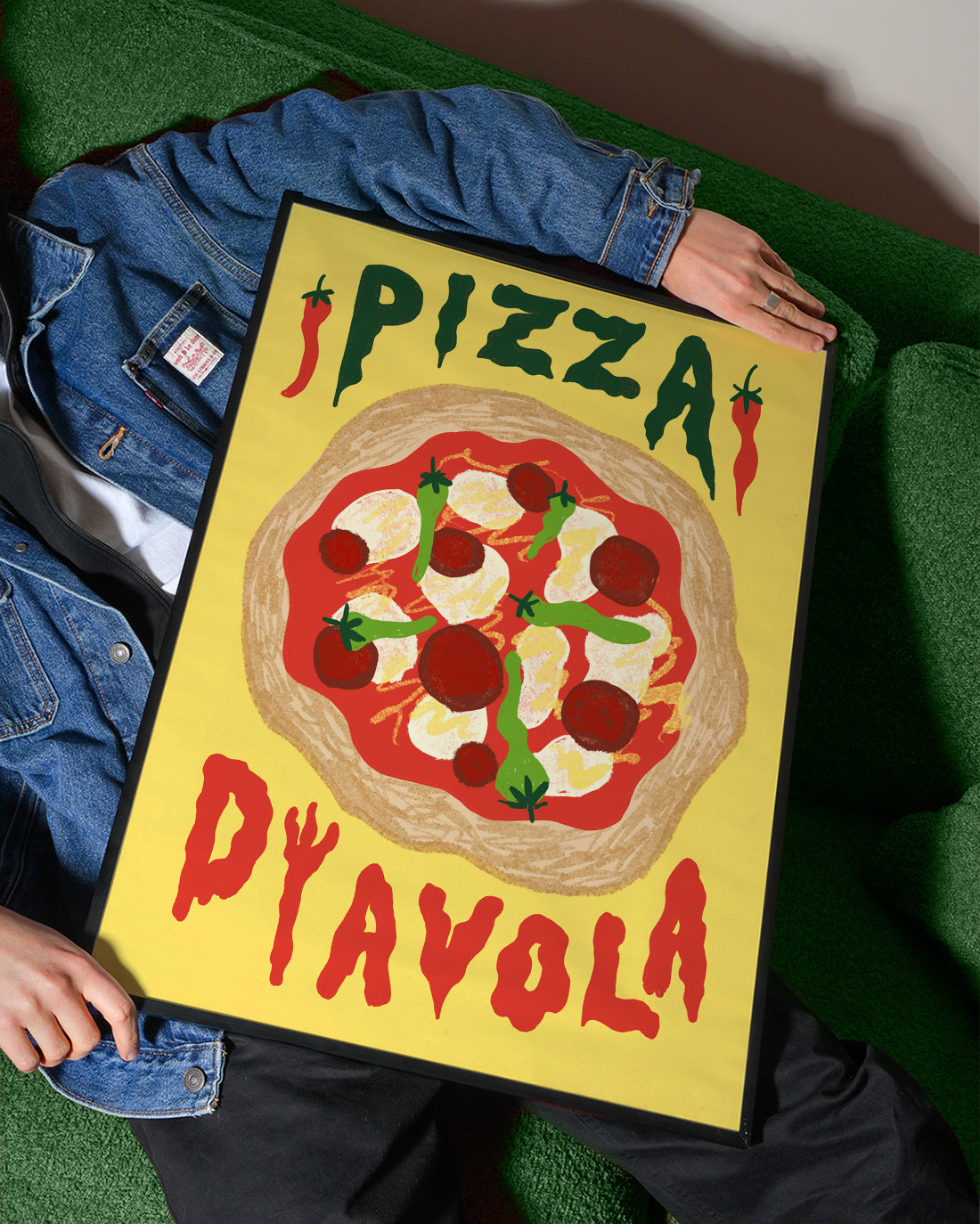Pizza Diavola - Framed poster detail