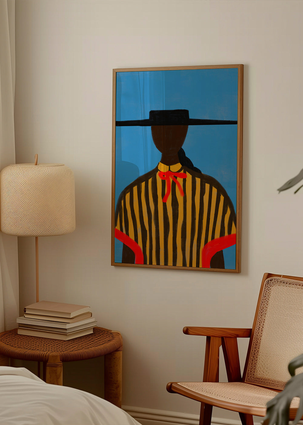 Ilustración de figura con sombrero y rayas – Product3