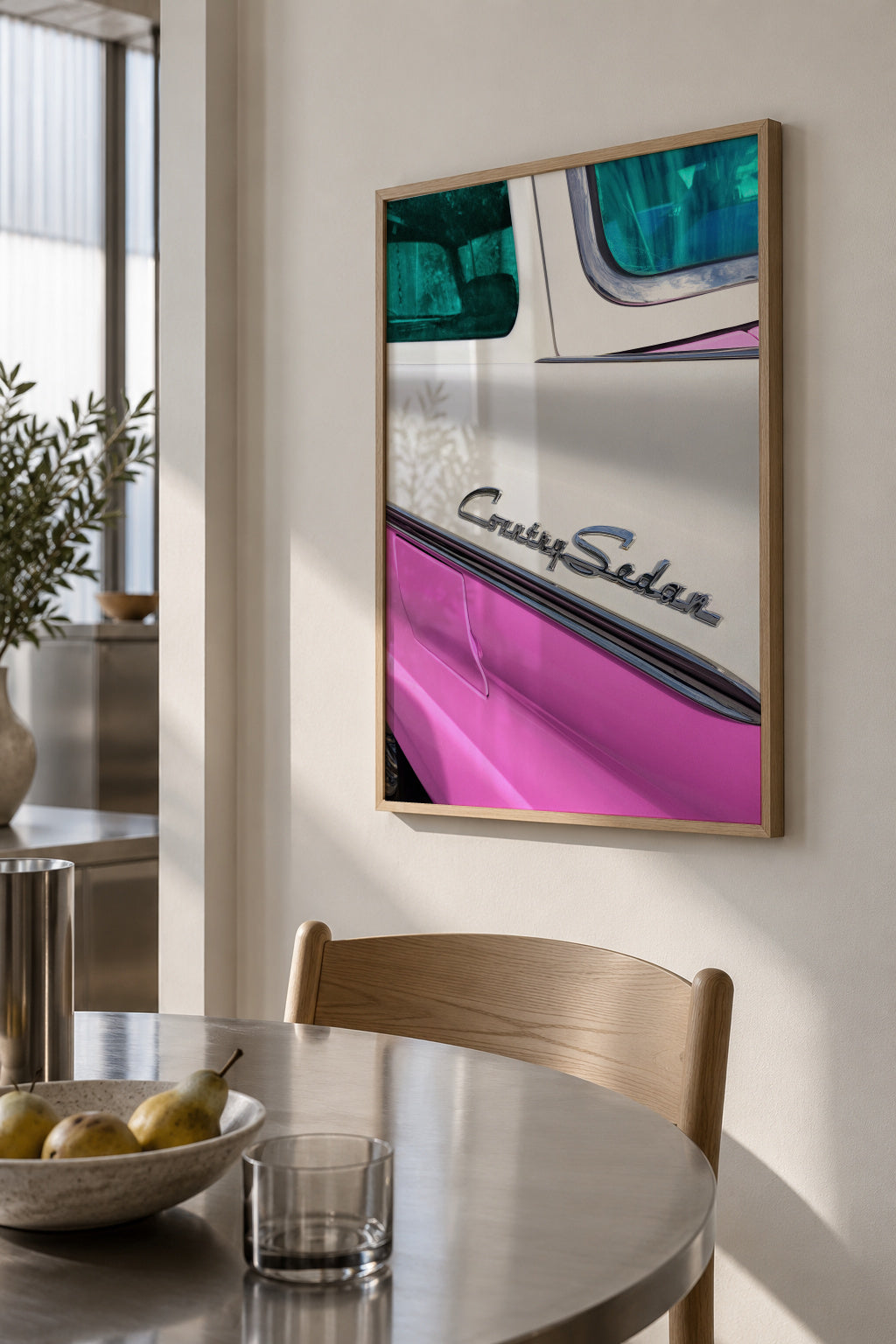 Country Sedan - Framed poster in an interior