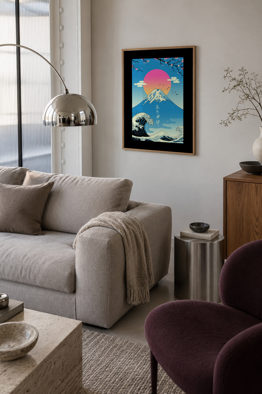 Ikigai - Framed poster in an interior