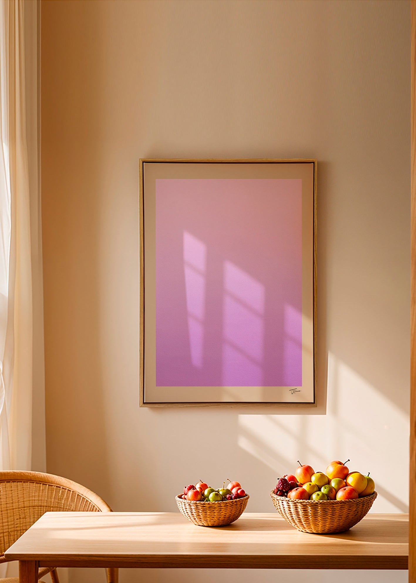 Cuadro abstracto degradado lavanda vertical – Canvas2