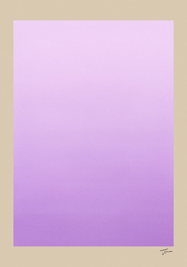 Cuadro abstracto degradado lavanda vertical