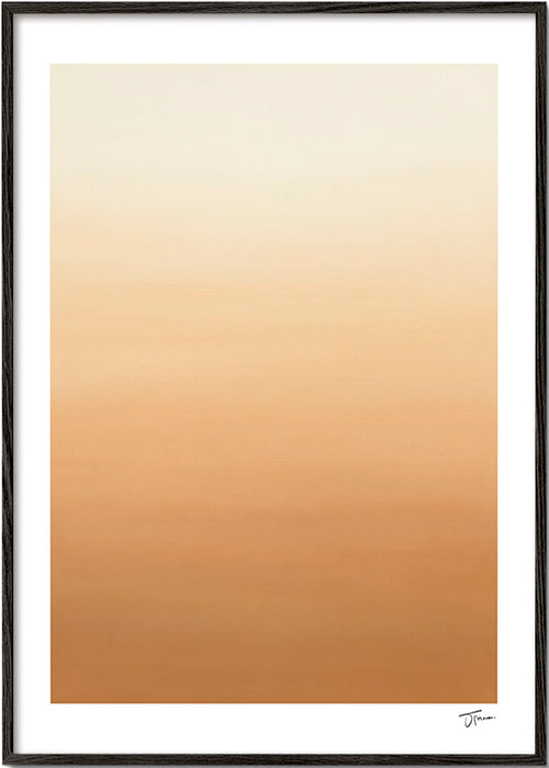 Cuadro de paisaje desértico degradado minimal – Black Frame