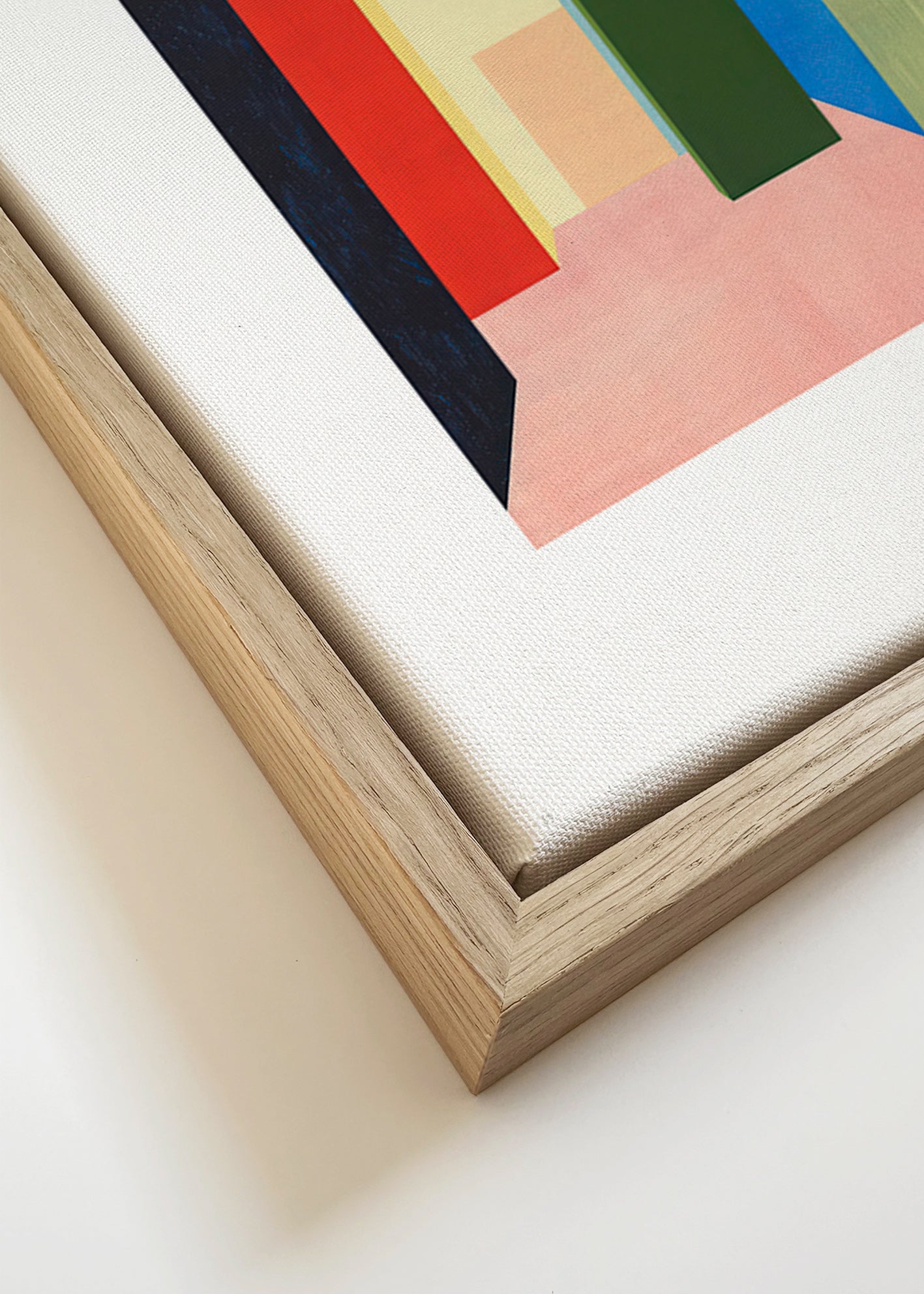 Cuadro geométrico con pasillo en perspectiva – Canvas detail