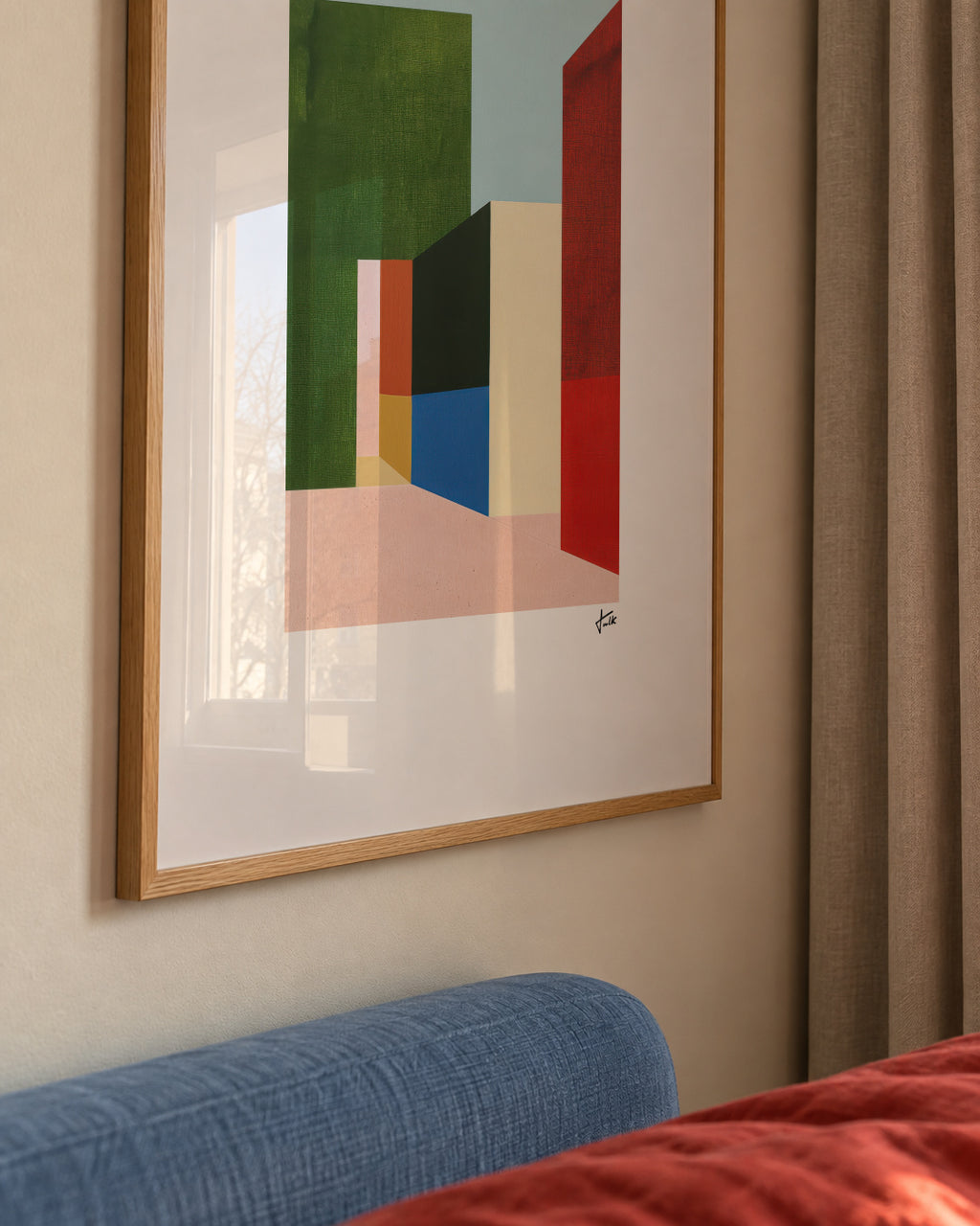 Silent Corridor II - Framed poster detail