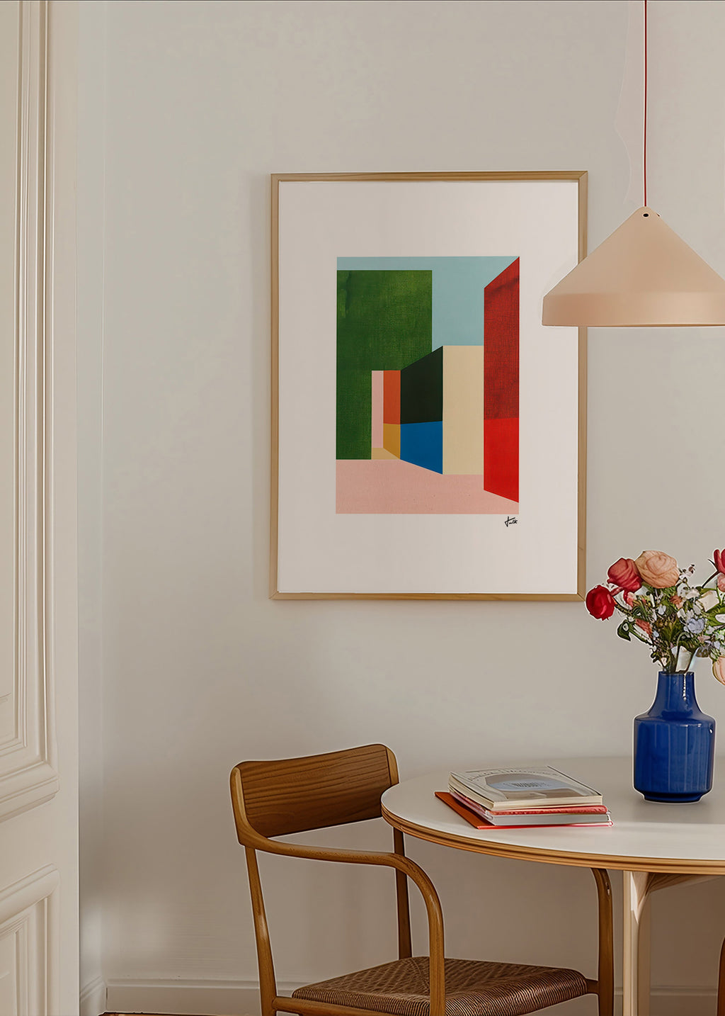 Cuadro geométrico con volúmenes coloreados – Product3