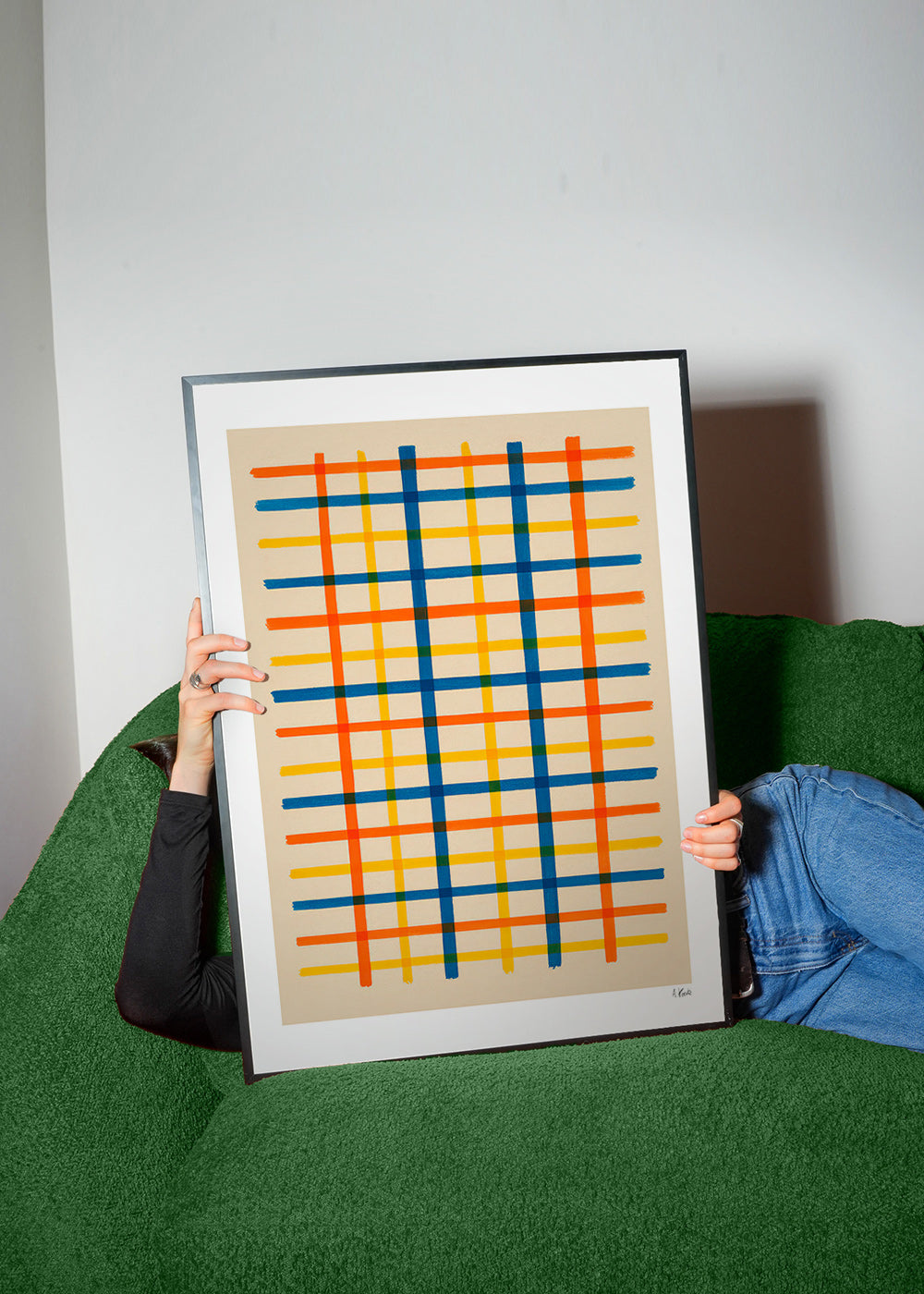 Cuadro geométrico rejilla de colores – Product3