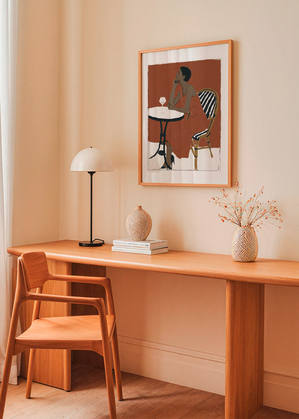 Cuadro de cocina con figura femenina y copa – Product2