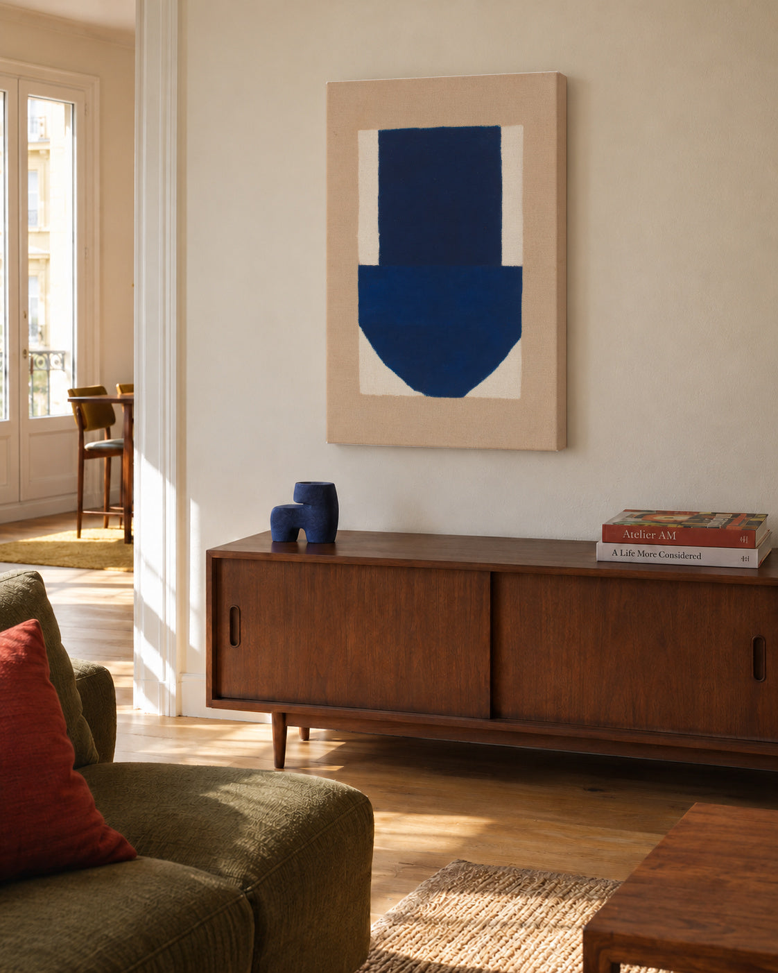 Navy Vessel - Unframed canvas in an interior