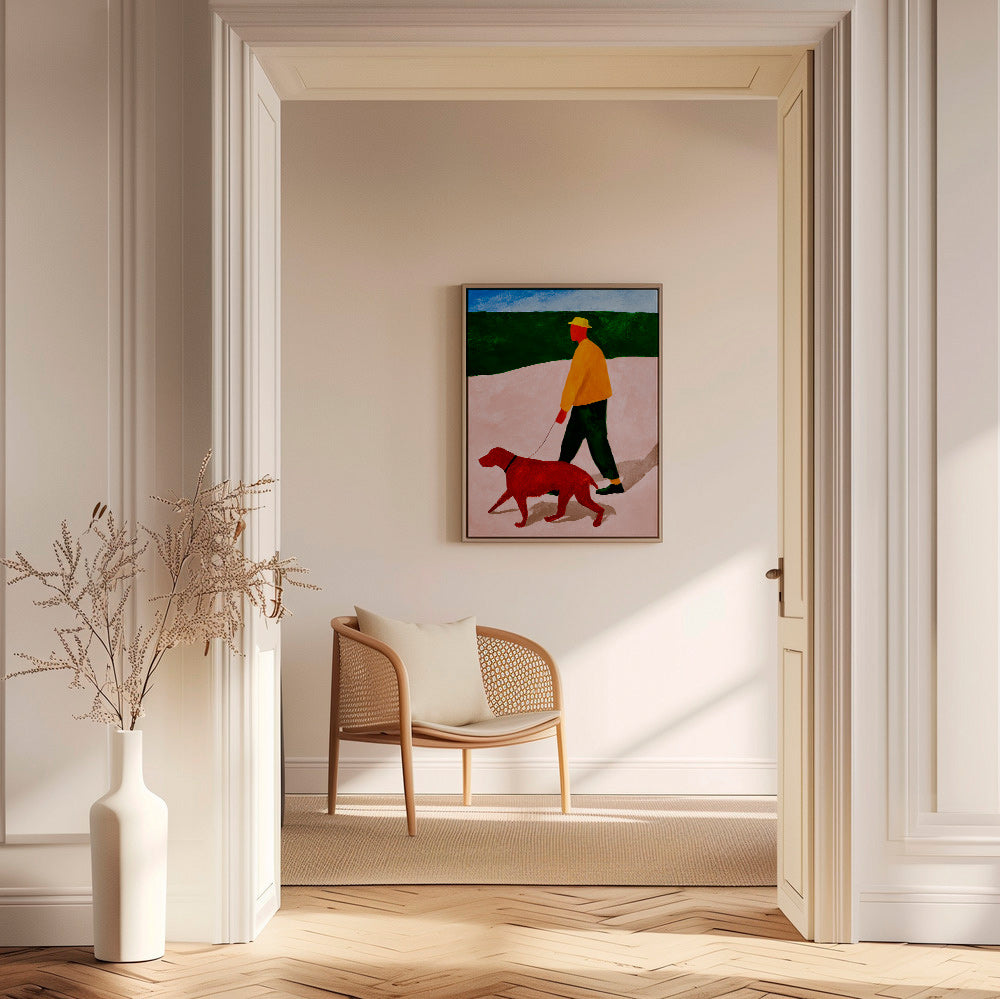 Cuadro paseo con perro rojo – Canvas1